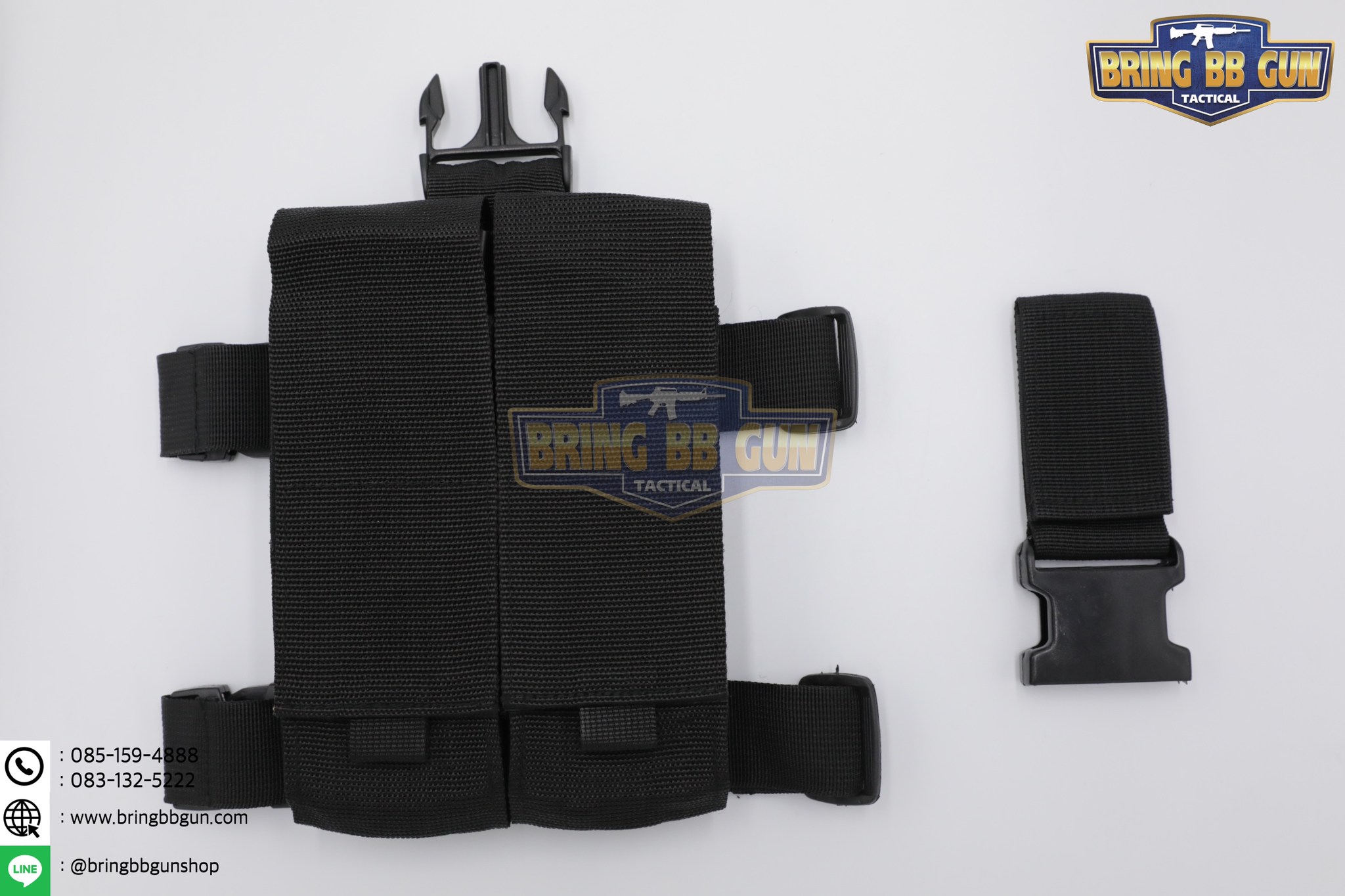 ซองแม็กกาซีนปืนยาวคู่รัดต้นขา (ซองแม็กรัดขาสาย PP M16)