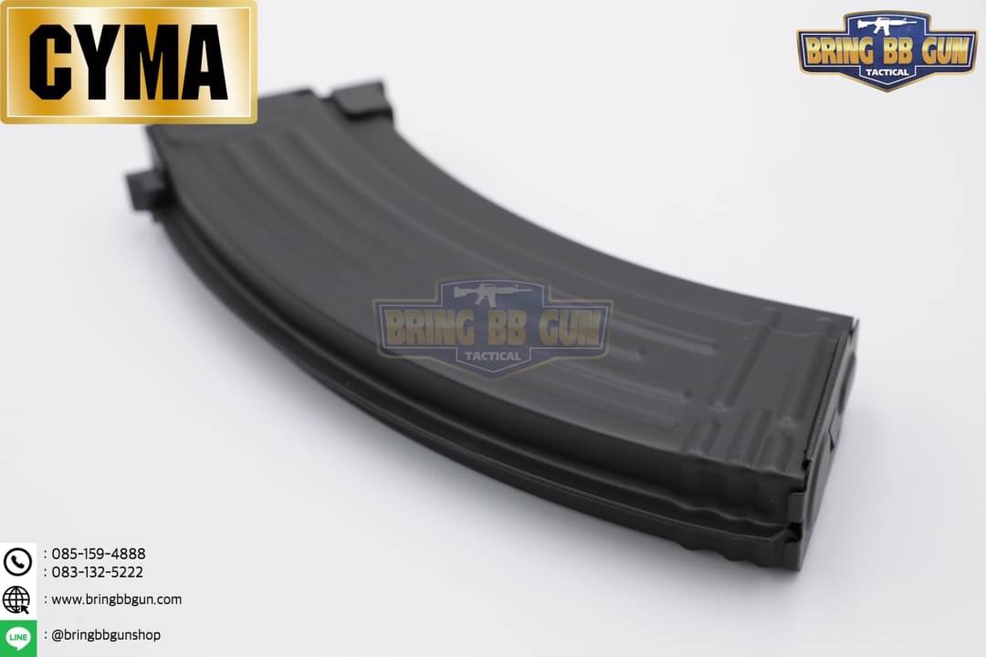 แม็กกาซีน AK ยี่ห้อ Cyma แบบstand(ไม่ต้องปั่น) ทรง เหล็ก (AK Mid-cap magazine)
