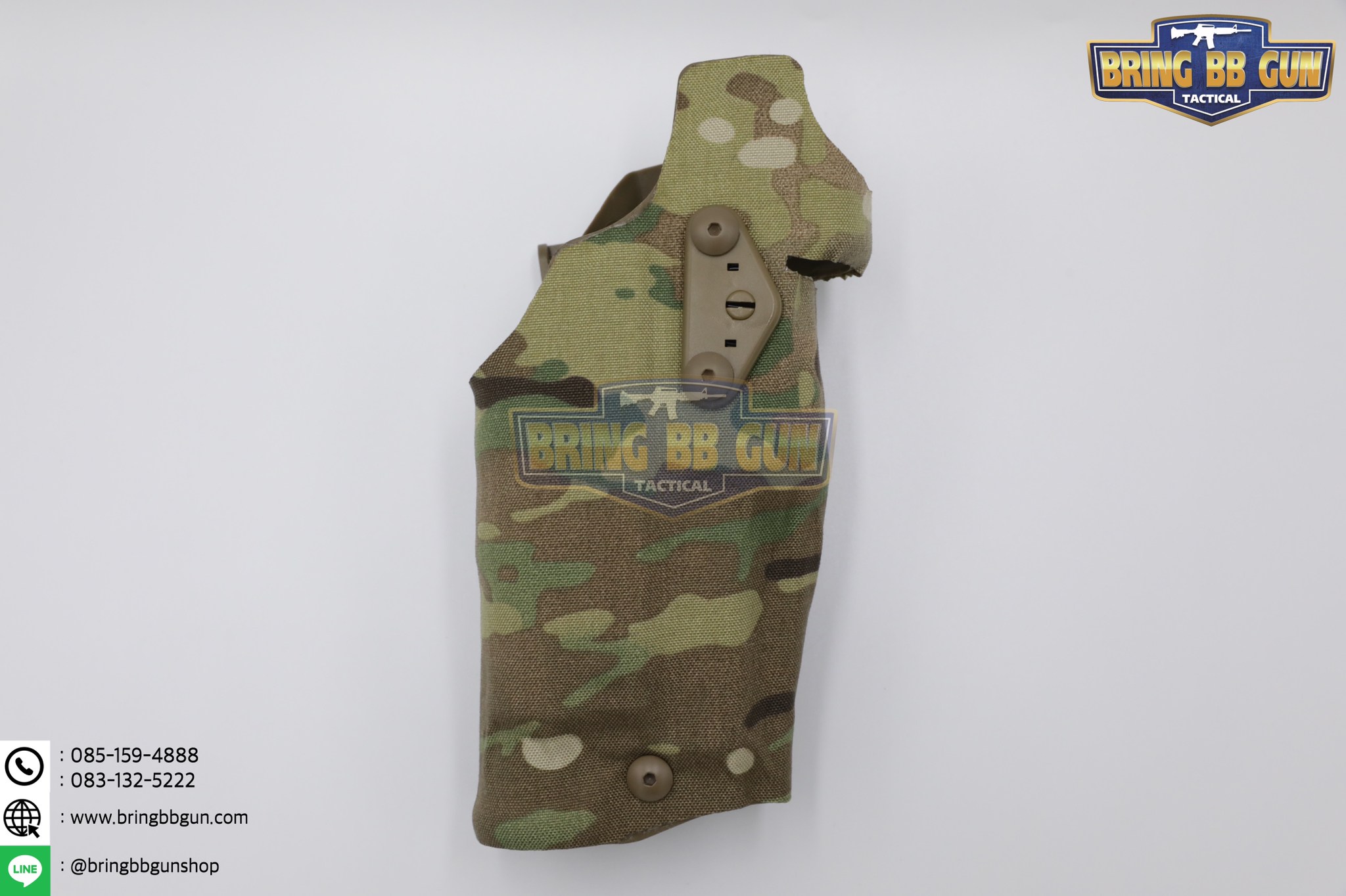 ซองปืนพกนอกปลดนิ้วโป้ง สำหรับGlock และ ไฟฉาย (Glock 17 + X300) ◼ มือขวา ◼