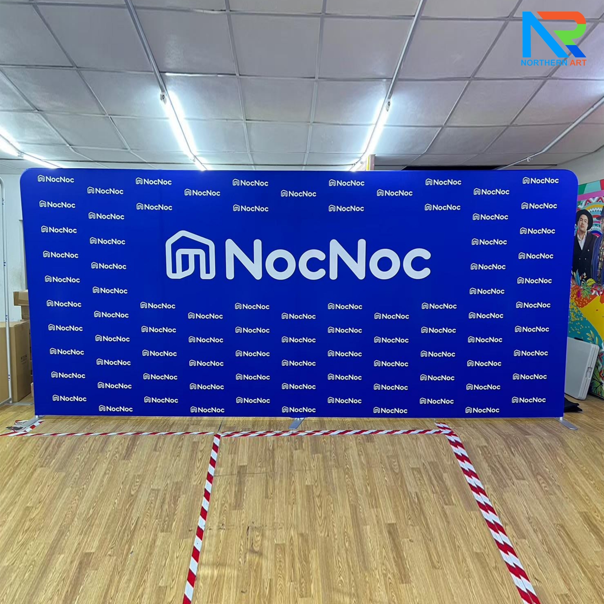 แบคดรอบผ้า Fabric Backdrop รุ่นตรง ขนาด (H)200 x (W)120-1000 cm. โครงอะลูมิเนียม ถอดประกอบได้ แถมฟรี! กระเป๋าใส่อุปกรณ์ 1 ใบ
