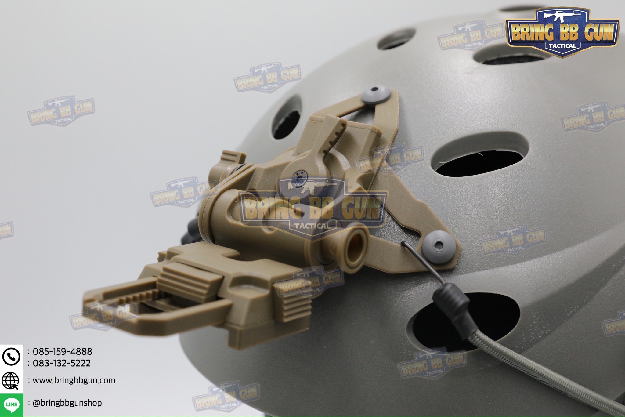 แป้นหน้าหมวกจับกล้องไนท์วิชั่น (Night Vision) รุ่น บอดี้พลาสติก (L4G69 NVG Mount) (FIXED NIGHT VISION GOGGLE MOUNT) (Night Vision Goggle Mount)