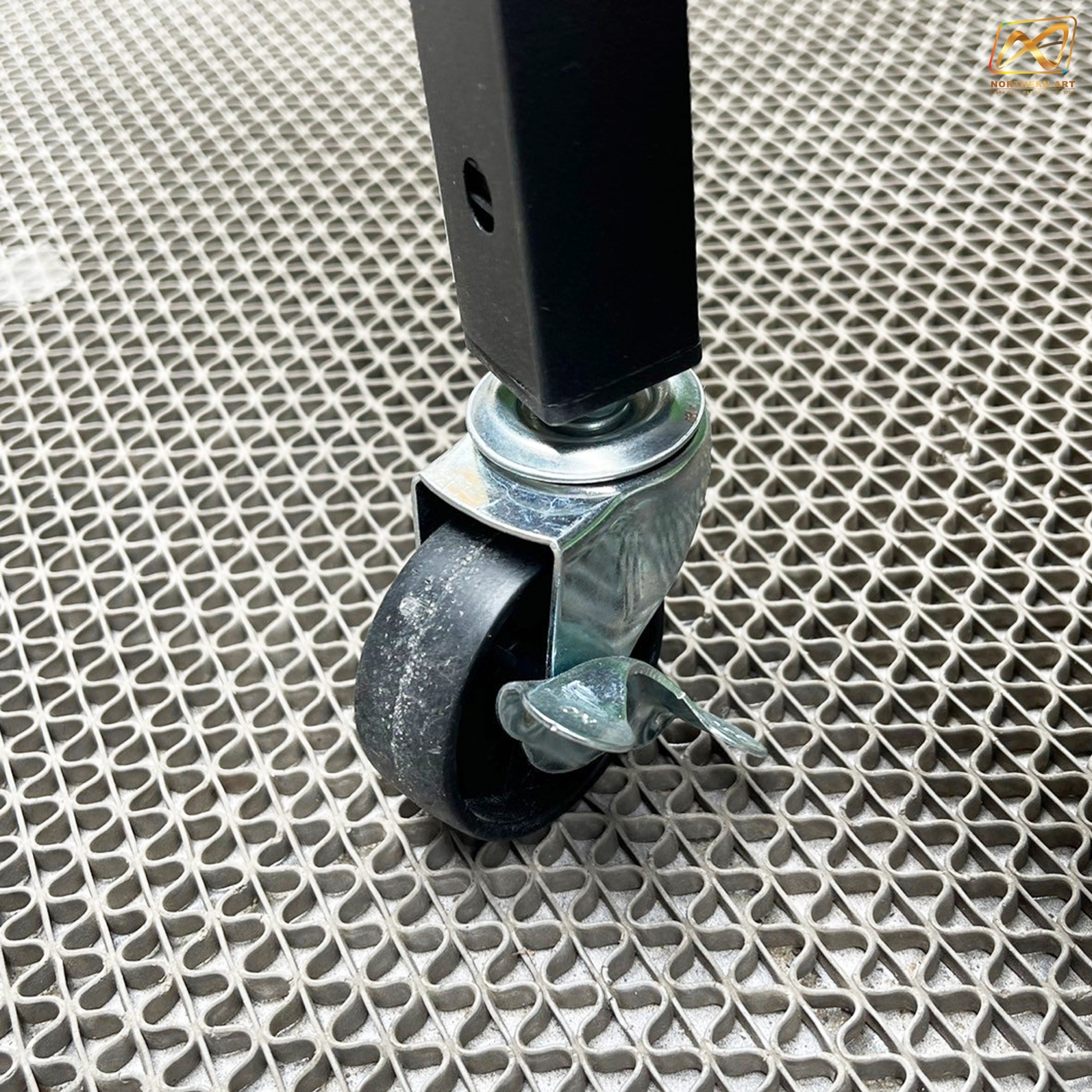 โต๊ะชงชิม TOPไม้ พร้อมล้อ ขนาด (W)80 X (D)40 X (H)170 cm. โครงเหล็กพับได้ มีชั้นวางของ แข็งแรง รับน้ำหนักได้ดี