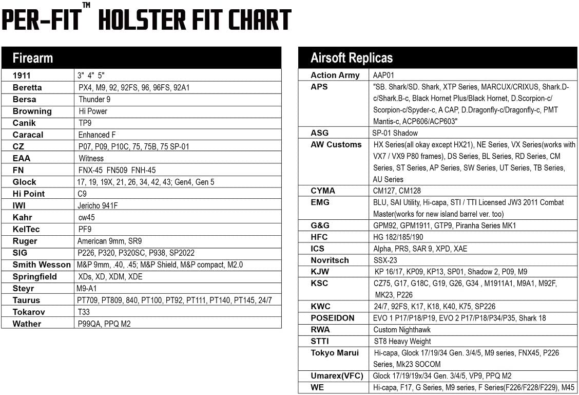 ซองปืนพกนอกปลดนิ้วชี้ Universal ยี่ห้อ Amomax รุ่น Per-Fit (ซองปืนพกนอกใส่ปืนได้หลายรุ่น)