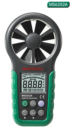 Mastech MS6252a เครื่องวัดความเร็วลมและอุณหภูมิ แบบดิจิตอล สามารถวัดค่าทั้ง Airflow และ wind velocity ได้