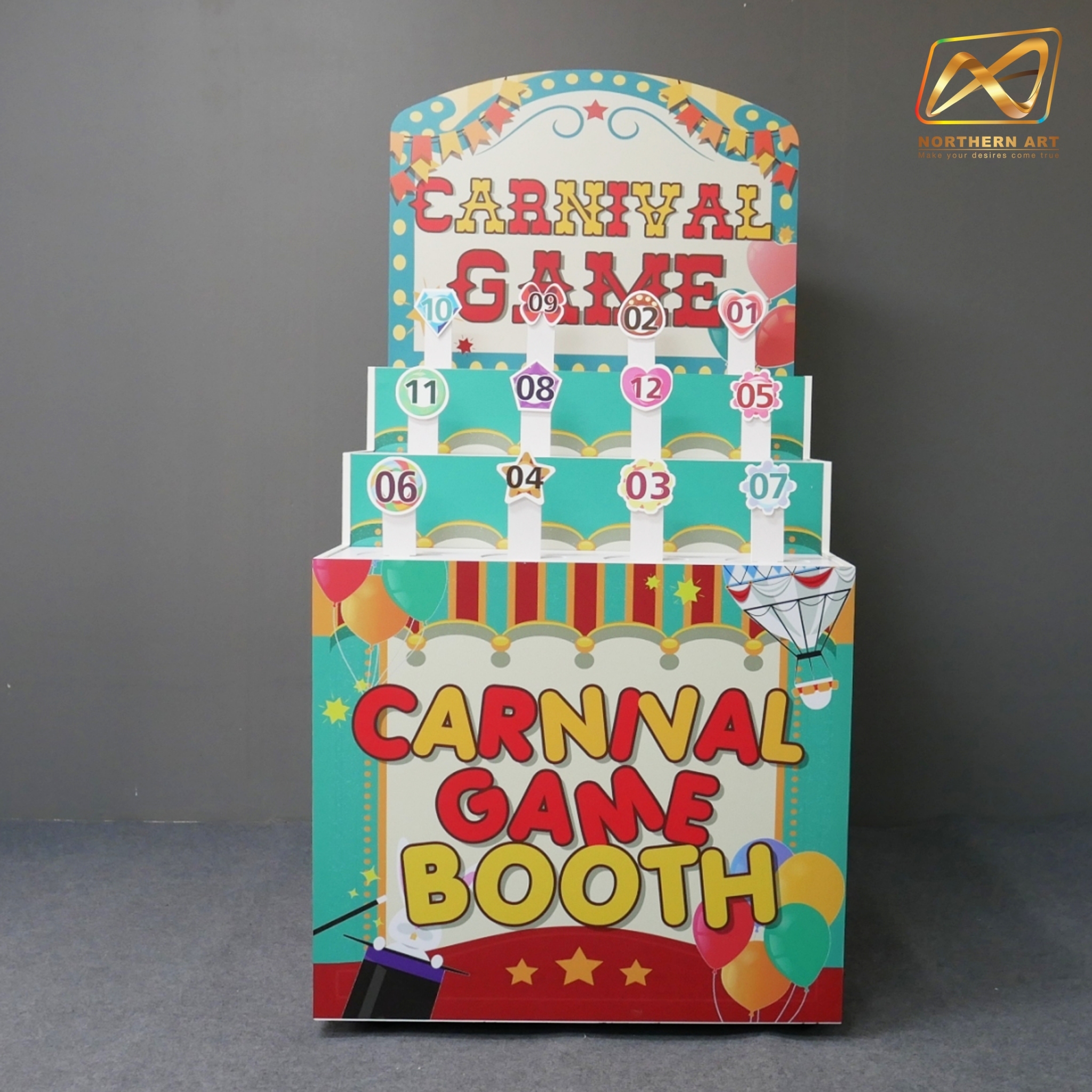 ตู้เกมส์ CARNIVAL เกมส์โยนห่วงคล้องแท่ง ขนาด (W) 80 x (L)64 x (H)160 cm. ชุดแท่งตั้งพร้อมห่วง 36 อัน (คละสี คละขนาด)