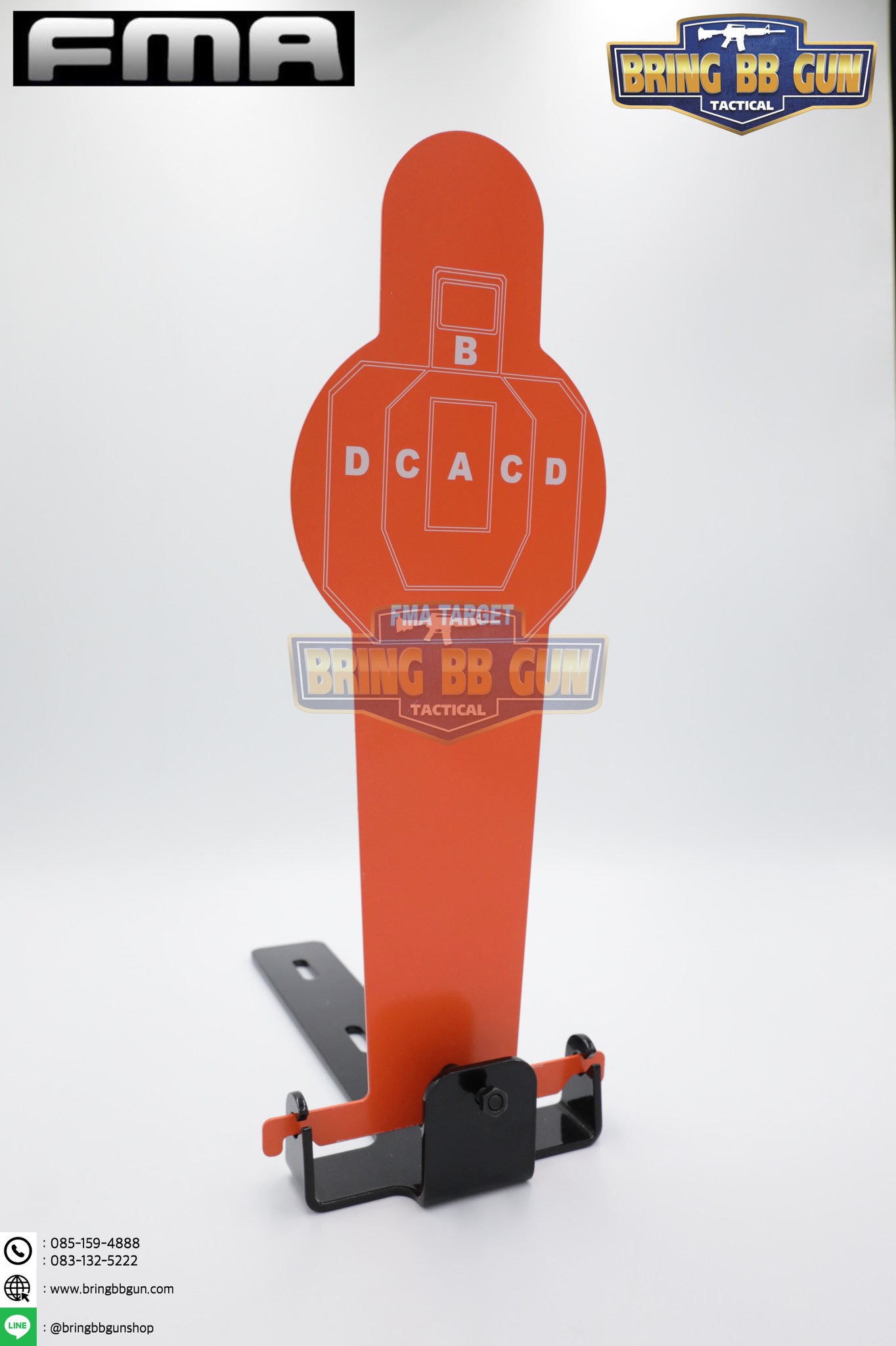 เป้าเพลตเหล็กล้มได้สำหรับฝึกซ้อมยิงปืนบีบีกัน ยี่ห้อ FMA รุ่น A (เป้าซ้อมยิงรูปคน) (เป้าล้ม)
