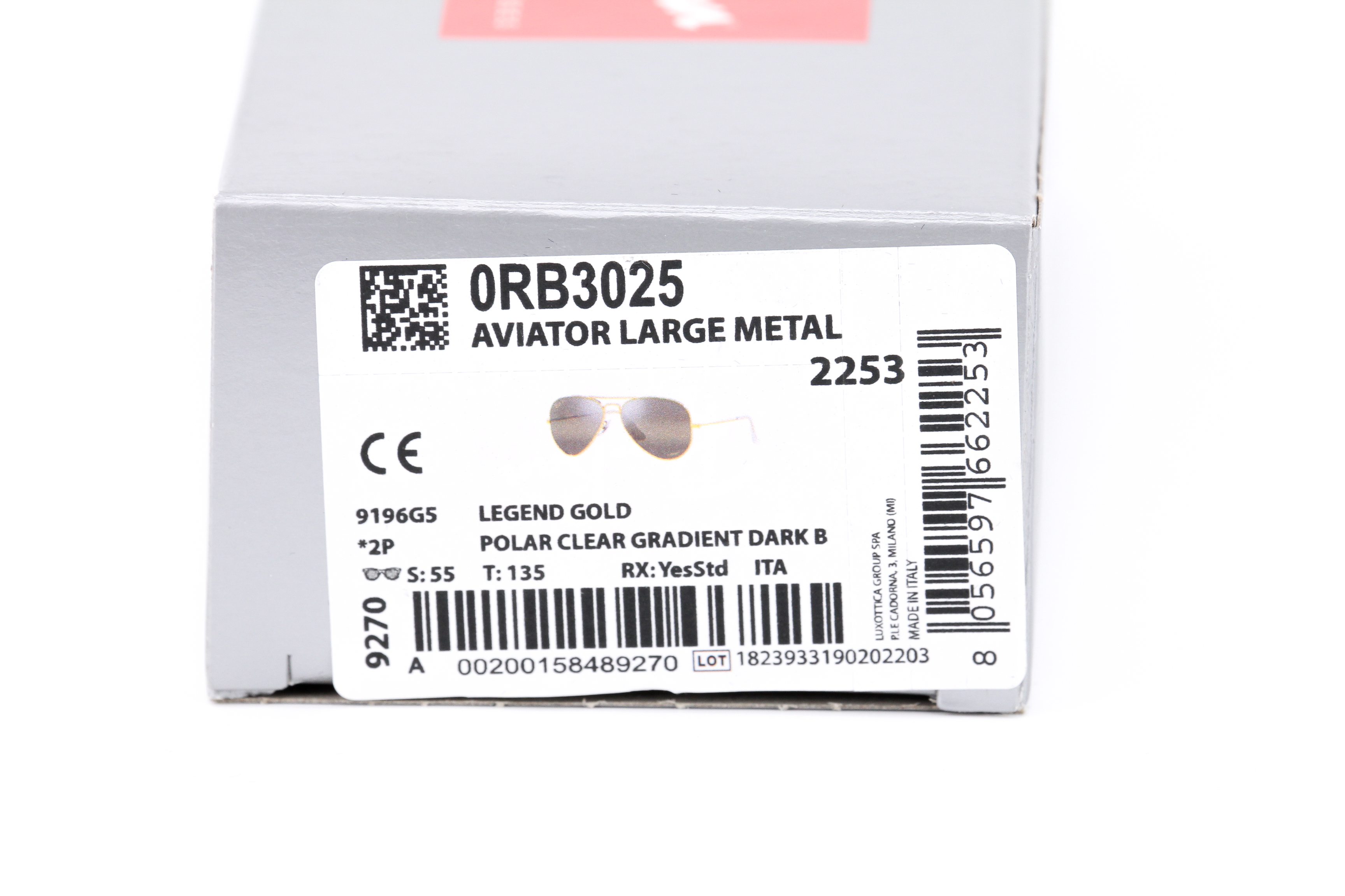 RayBan Aviator RB3025 9196G5 Chromance Polarized Lens