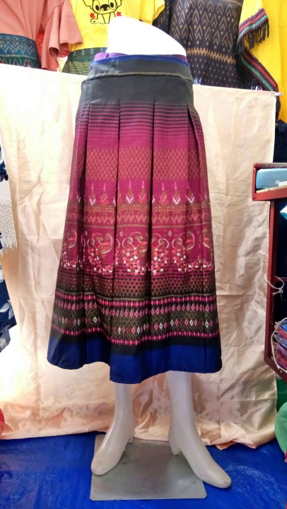 NNandNN Shop 6 0002 กระโปรงจีบทวิส ยาว หลายสี 26 36