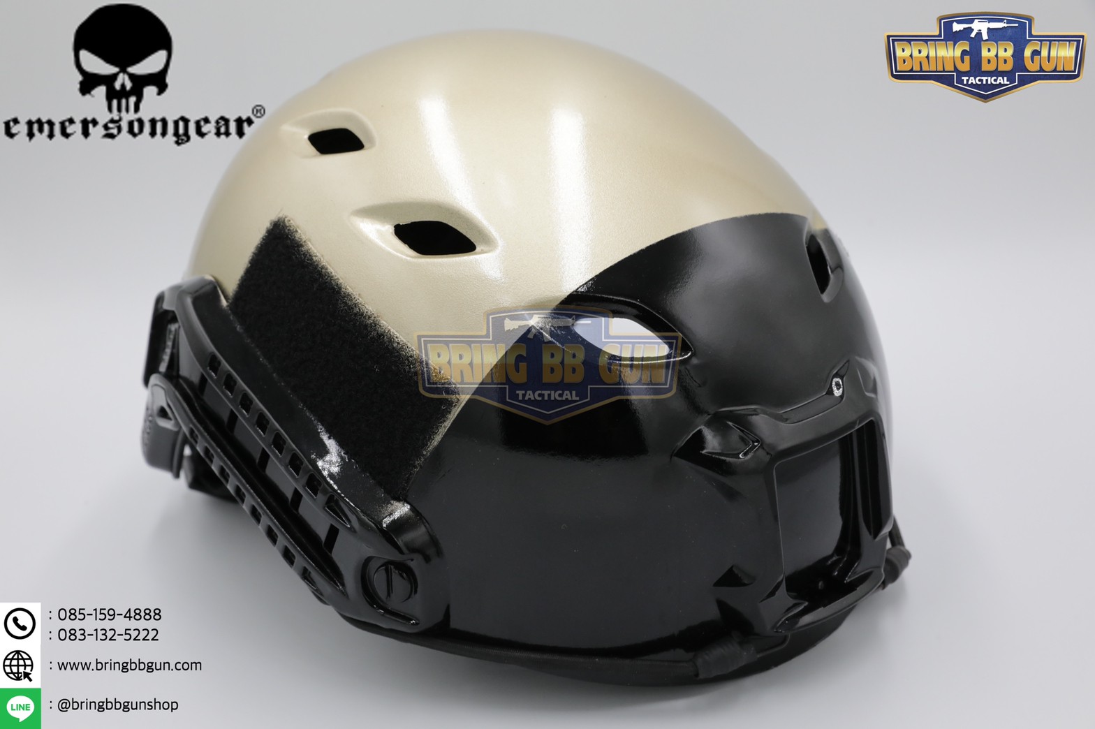 หมวกฟาส ยี่ห้อ Emerson รุ่นปรับท้ายทอยได้ (Fast Helmet BJ Type) สีทอง-ดำ