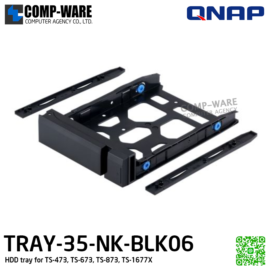 QNAP TRAY-35-NK-BLK06 HDD tray for TS-473, TS-673, TS-873, TS-1677X - Spare Part - 1Y Warranty