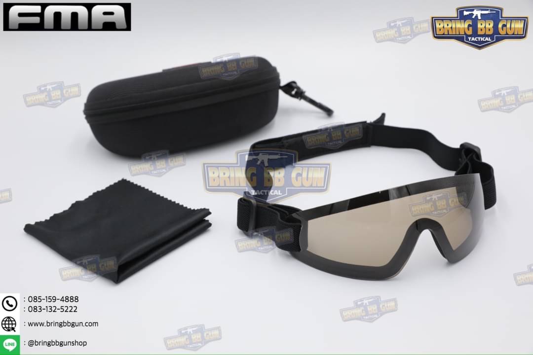 แว่นตากันลม แบบไร้กรอบ ยี่ห้อ FMA (FMA Extreme Low Profile Eyewear) (EXOSHIELD LOW PROFILE EYEWEAR FULL STRAP) (Revision)