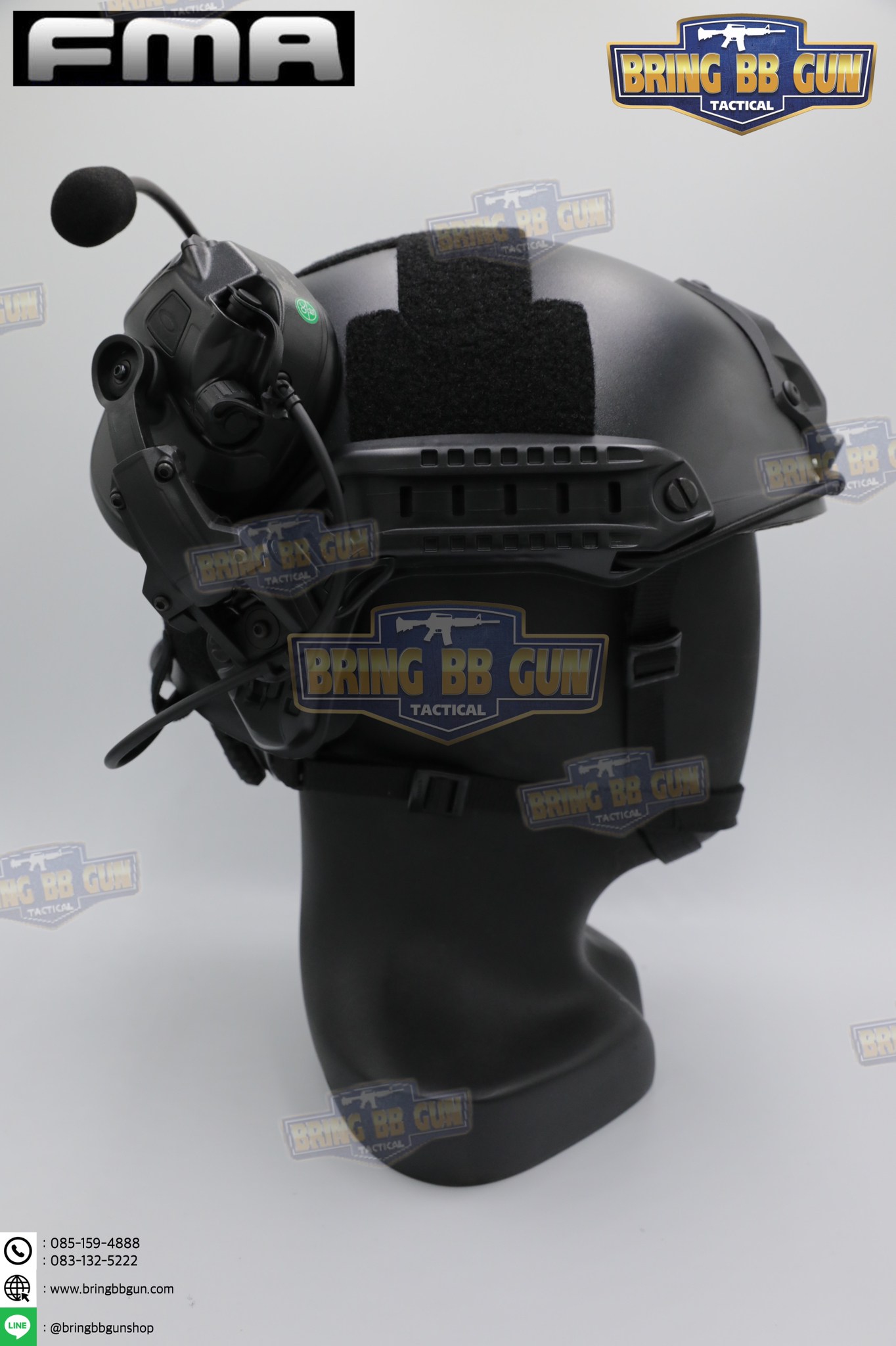 หูฟังสื่อสารตัดเสียงได้ ทรง Ops-Core AMP ยี่ห้อ FMA (FCS AMP tactical communication shooting headset noise reduction) (AMP)