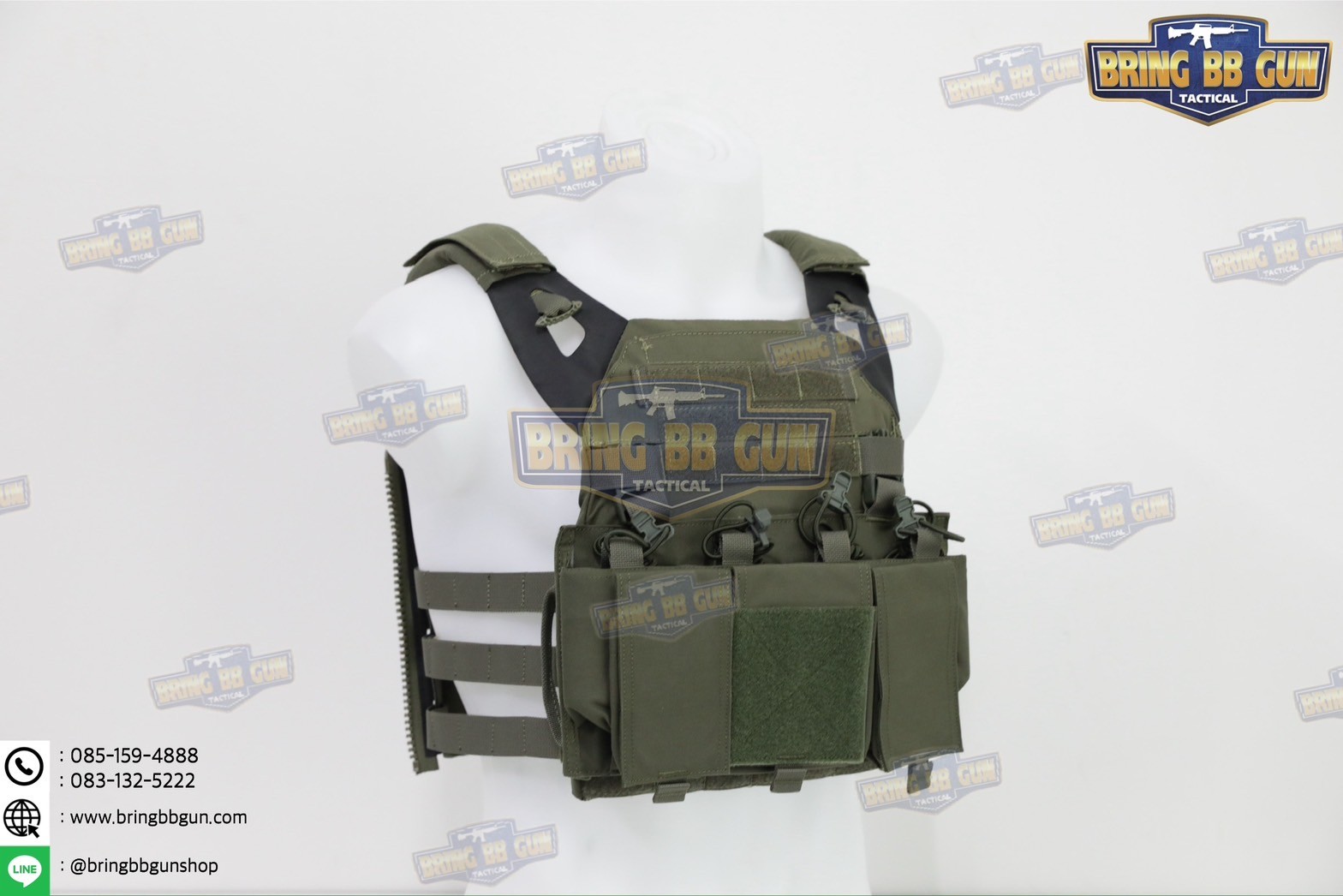 เสื้อเวส JPC 2.1 (เสื้อเวส JPC 2.0 + เพ้าแม็กกาซีน4ช่อง) (JPC 2.1 Plate Carrier) (JPC 2.0 + 5.56 Quadruple Mag Plate)