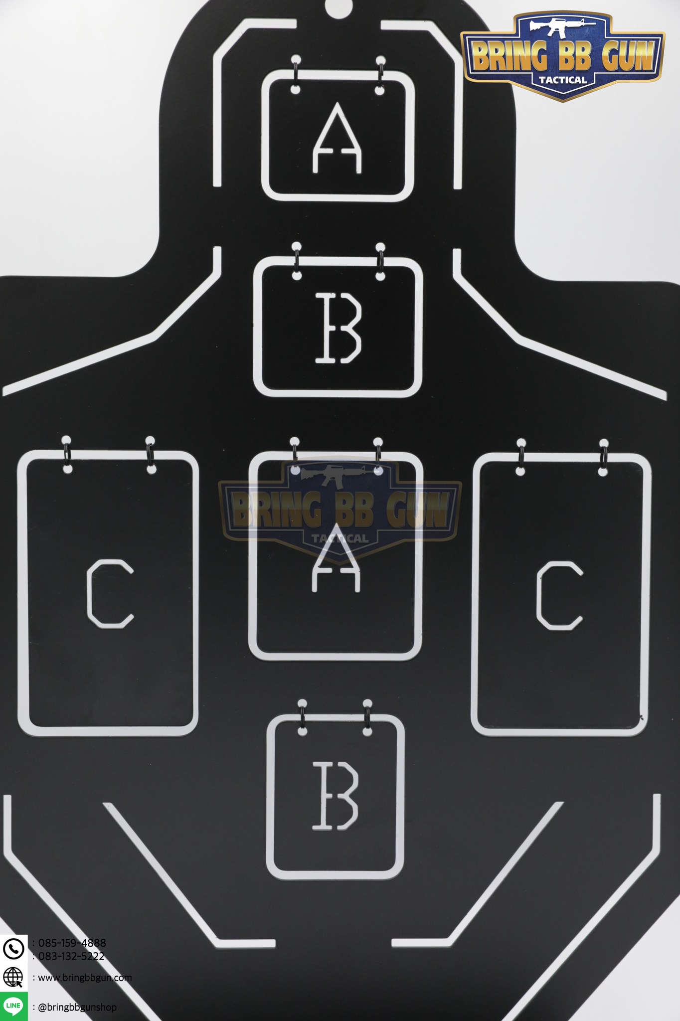 เป้าเพลตเหล็กสำหรับฝึกซ้อมยิงปืนบีบีกัน รุ่น B01 (เป้าซ้อมยิงรูปคน)