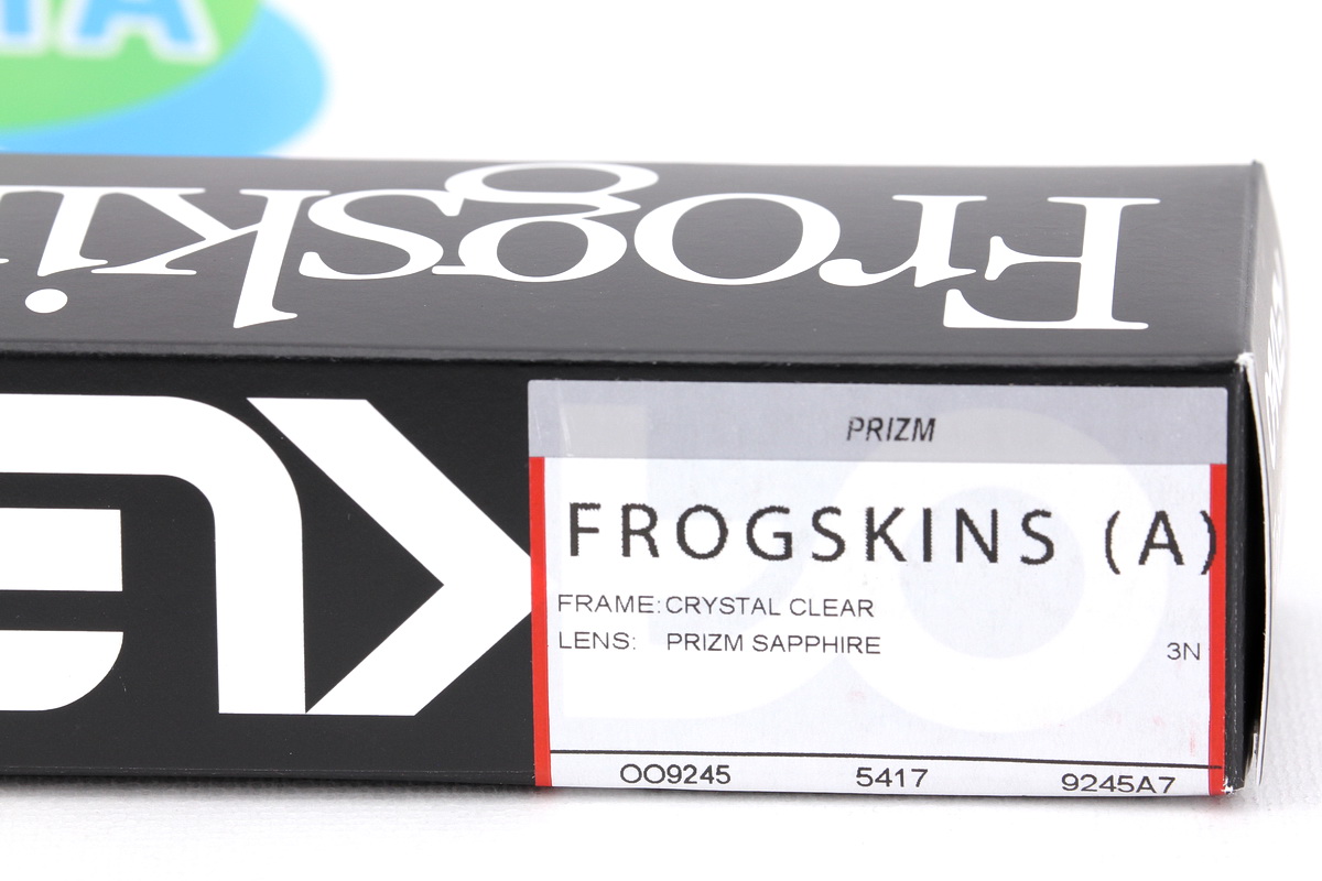 Oakley Frogskins Crystal Clear/Prizm Sapphire SKU#OO9245-A7