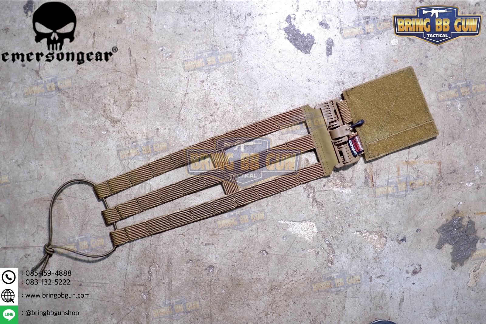 ชุดเซ็ตปลดเสื้อเกราะไว (ชุดสายโอบ-ปลดไว) ยี่ห้อ Emerson (Vest single point quick release Mesh Cummerbund) (Quick Release Cummerbund Set)