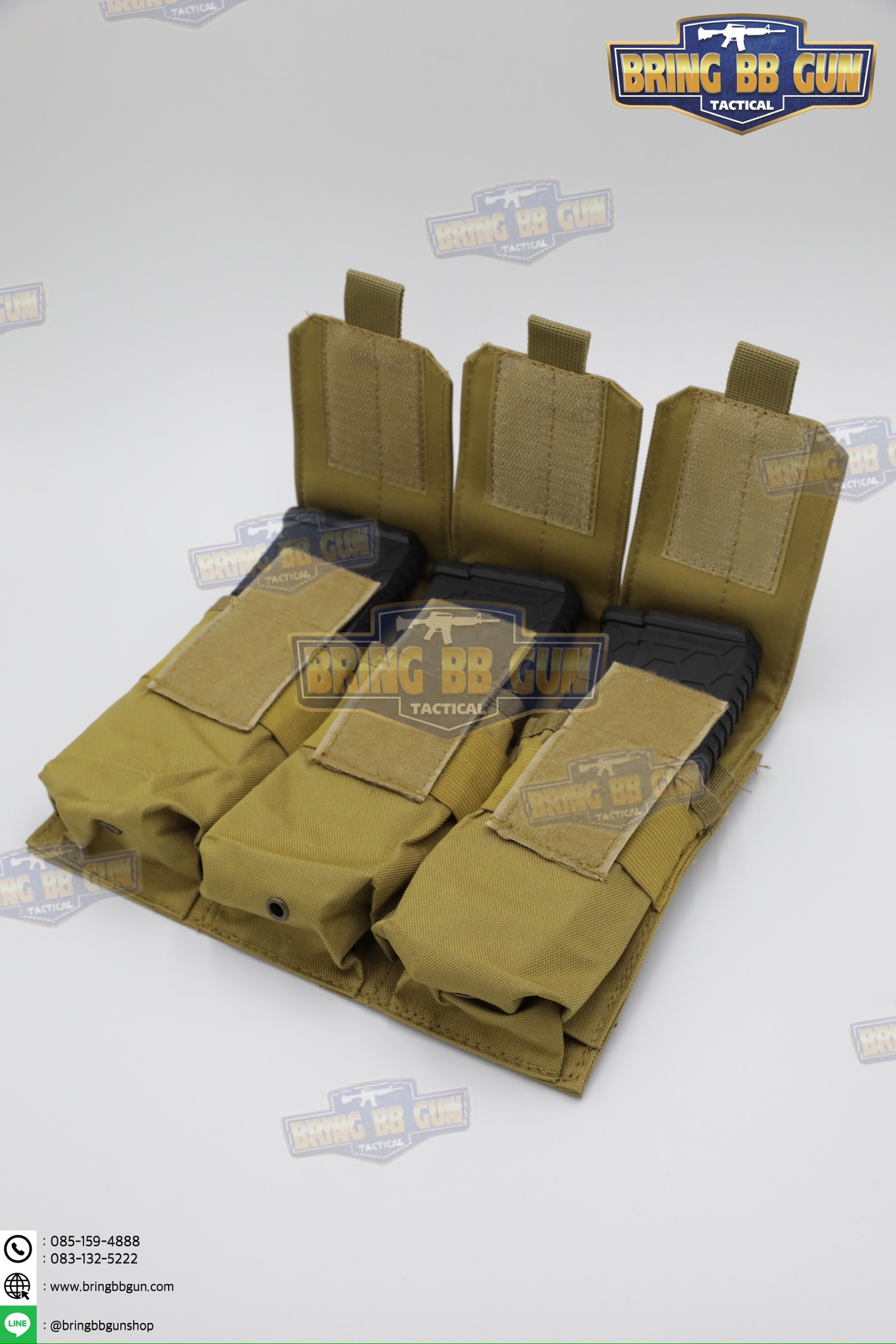 เพ้าแม็กกาซีนปืนยาวมีฝาปิด (แบบผ้า) รุ่น 3ช่อง