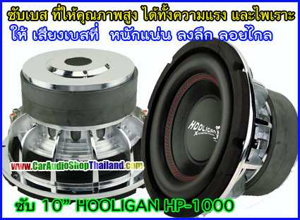 ลำโพงซับ 10 นิ้ว คุณภาพสูง HOOLIGAN HP1000