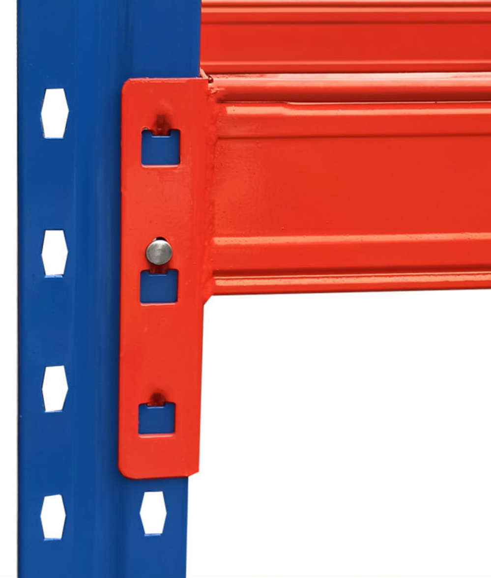 ชั้นวางพาเลท W532 x D100 x H300 cm. 2,000kg/ชั้น (สีทูโทน ส้ม/น้ำเงิน) ชั้นวาง 2 ชั้น (แบบไม่มีค้ำคาน)