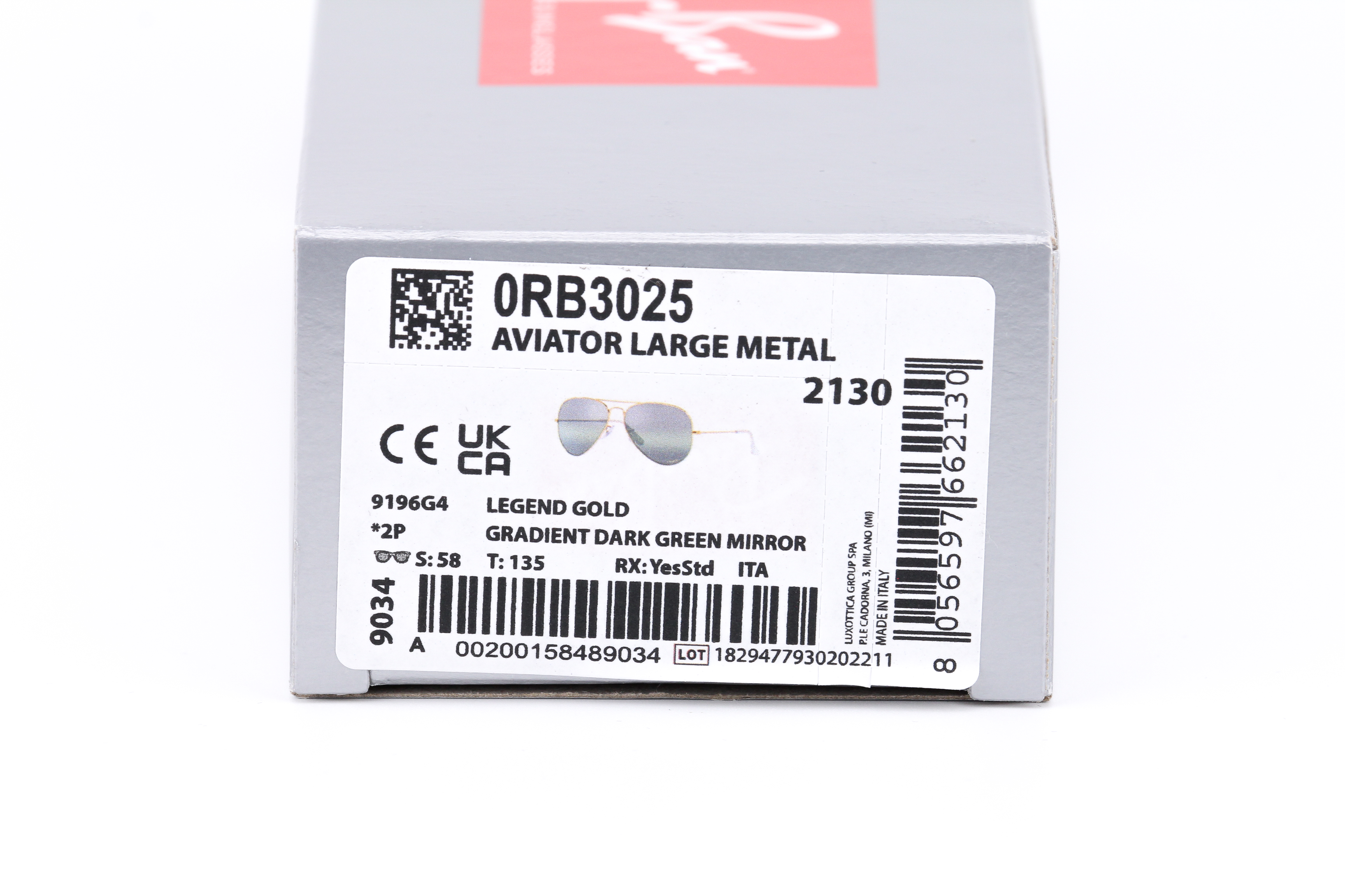 RayBan Aviator RB3025 9196G4 Chromance Polarized Lens