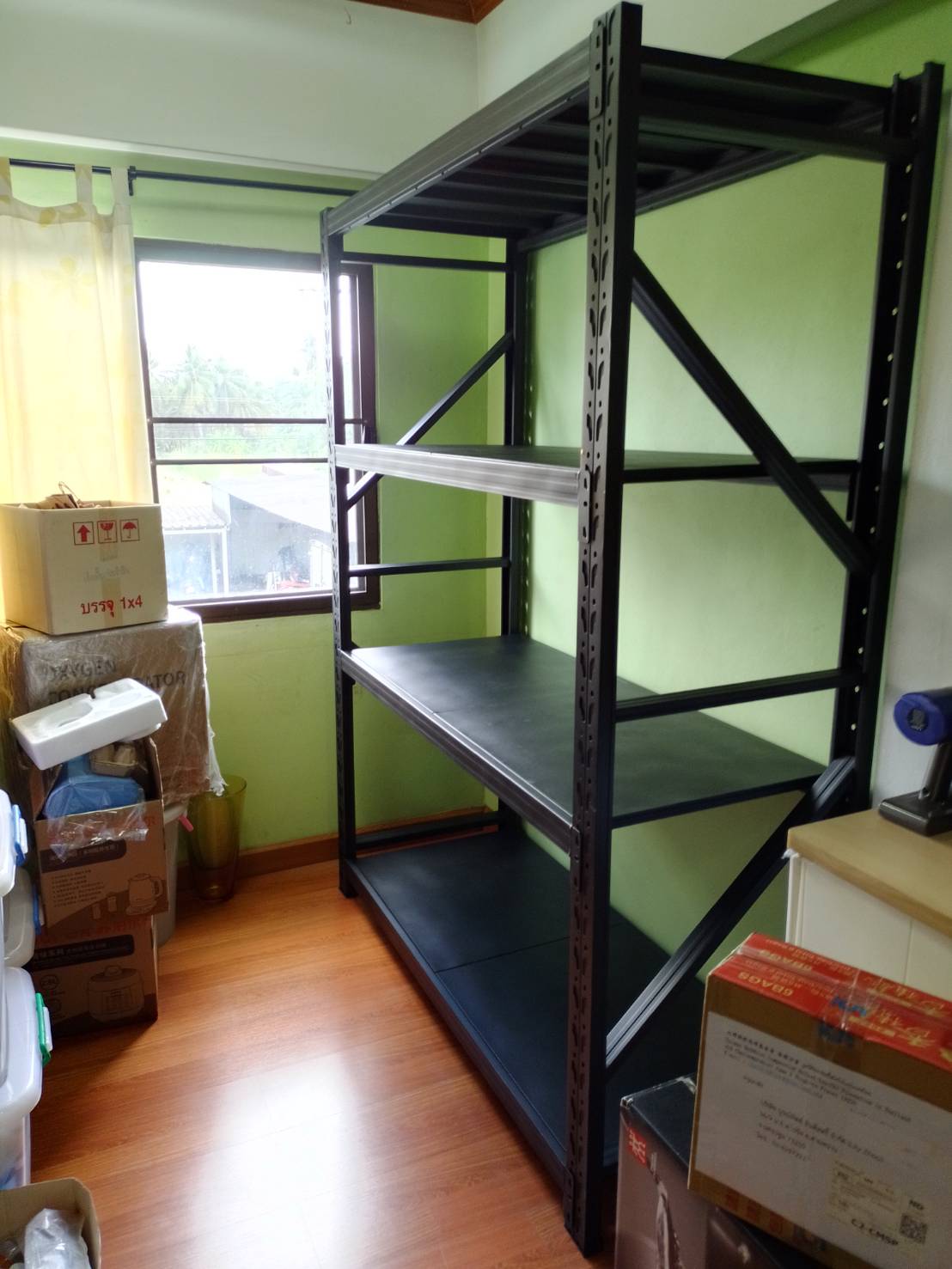 Micro Rack W200xD60xH200cm. (สีดำ) ชั้นเหล็กวางสินค้า