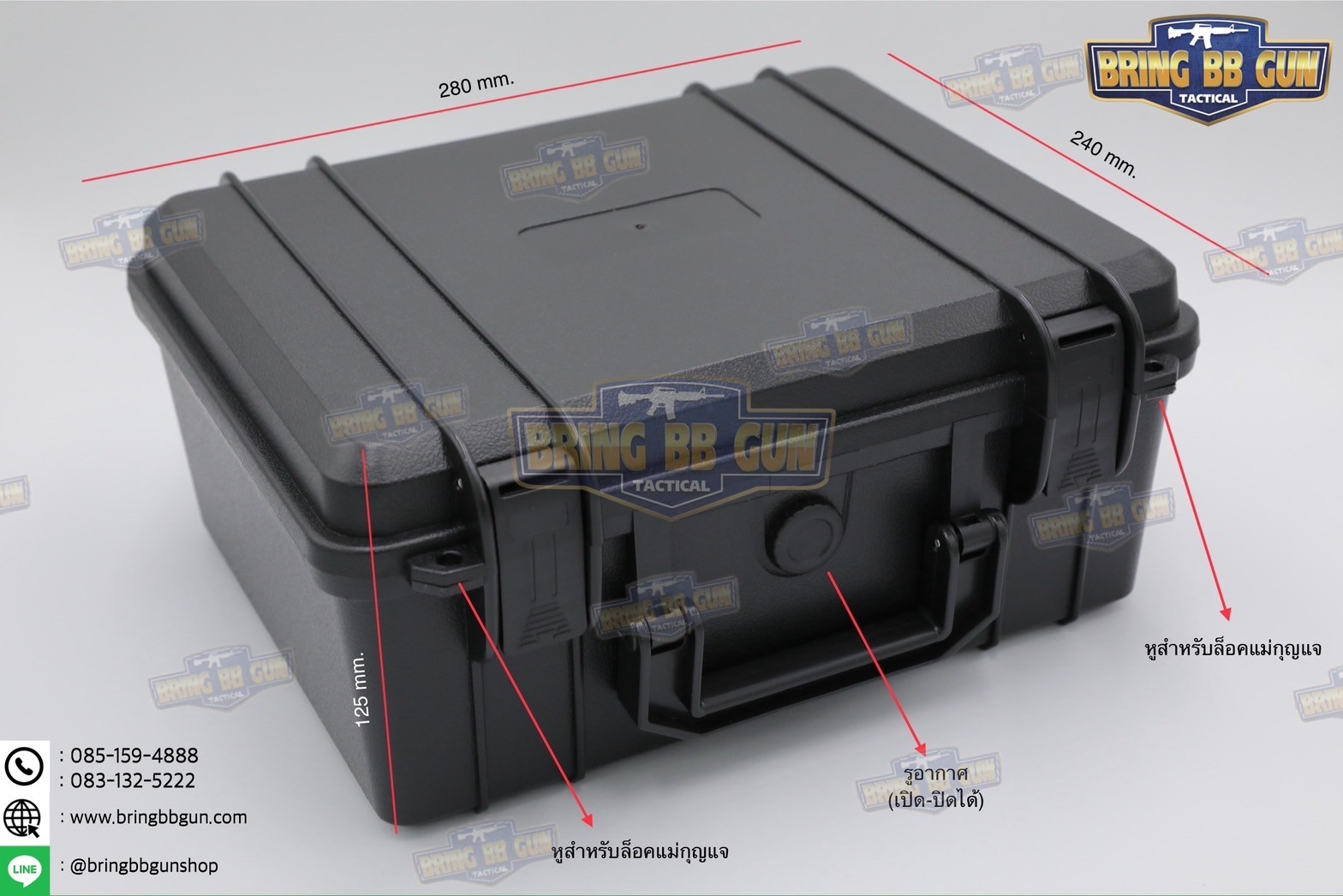 เคสกันกระแทก B9 (กล่องปืนสั้น B9) (กล่องมีดพับ B9) (Storage Box Built-in Sponge)