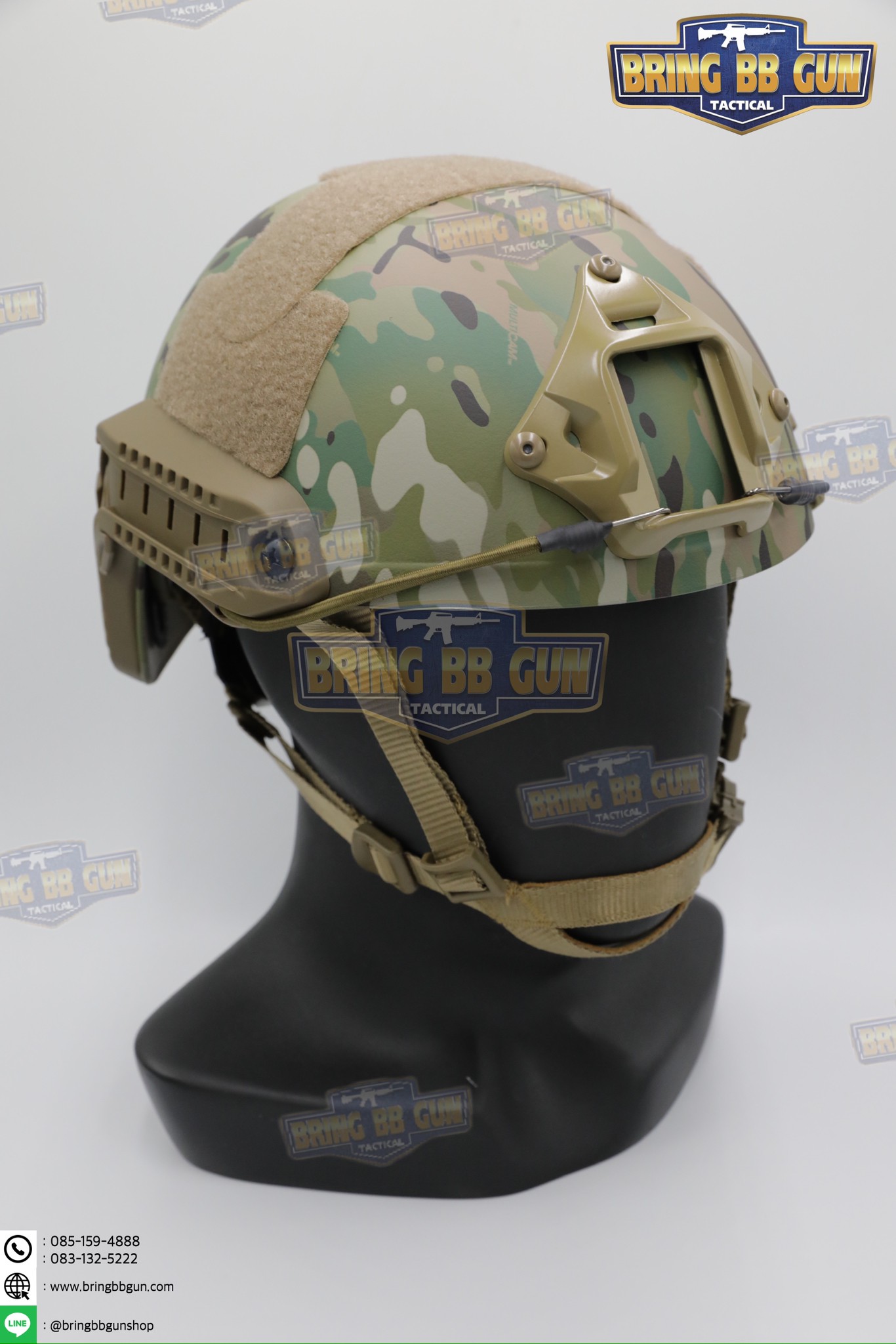 หมวก Fast ปรับท้ายทอยได้(หมวกฟาส) (Fast Helmet MH type) รุ่น Upgrade Version No holes ปรับรัดท้ายทอย