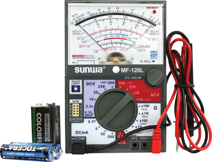 Sunwa Multimeter MF-128L เกรดดี AAA มีไฟLED ส่องหน้าจอ