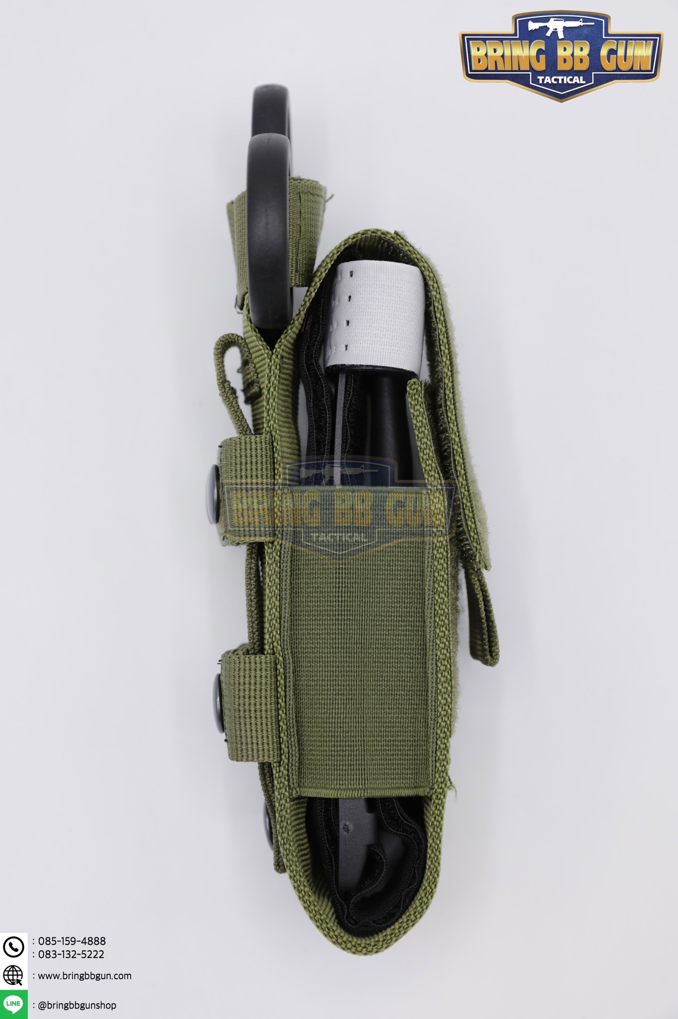 เพ้าผ้าใส่สายห้ามเลือด และ กรรไกรสนาม (ซองผ้าใส่สายรัดห้ามเลือด)