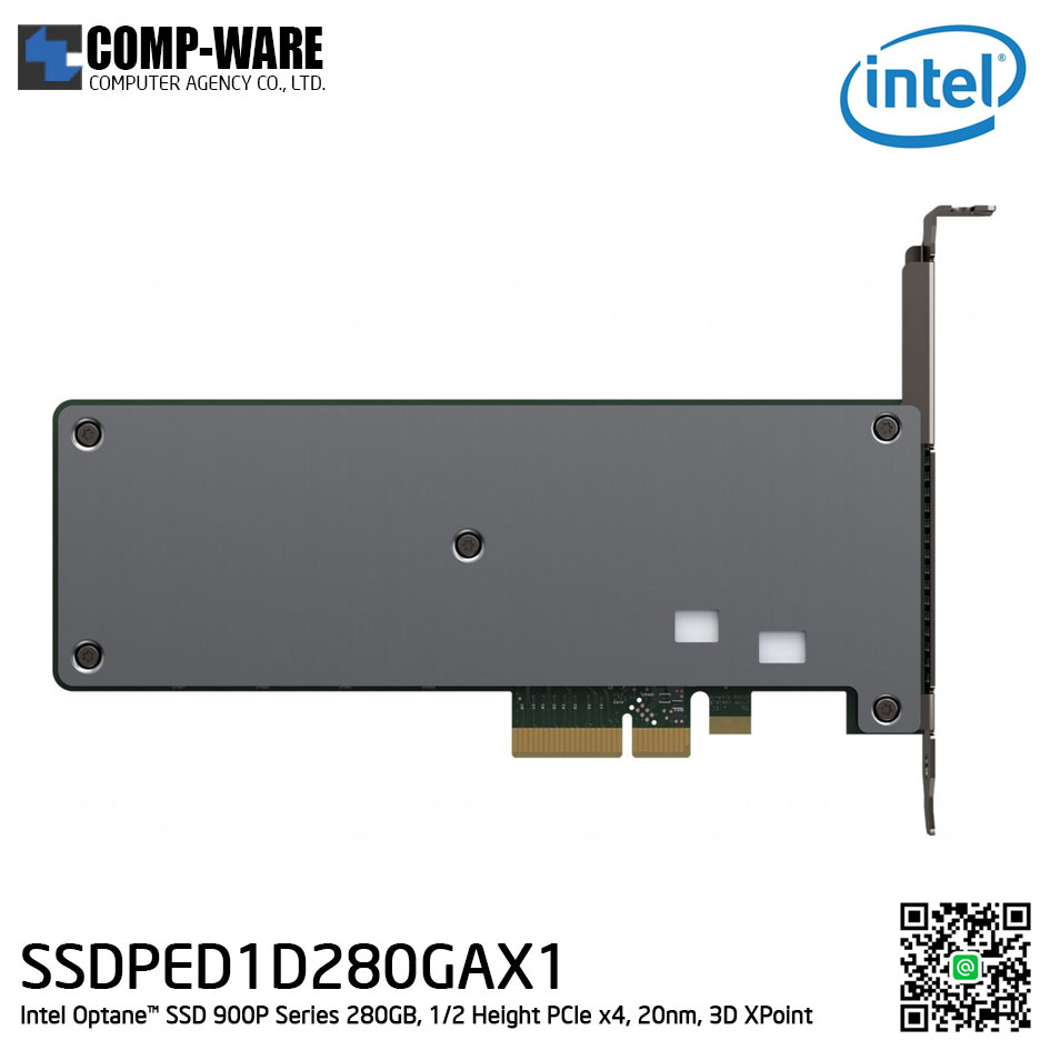 Intel Optane™ SSD 900P Series (280GB, 1/2 Height PCIe x4, 20nm, 3D XPoint™) - SSDPED1D280GAX1
