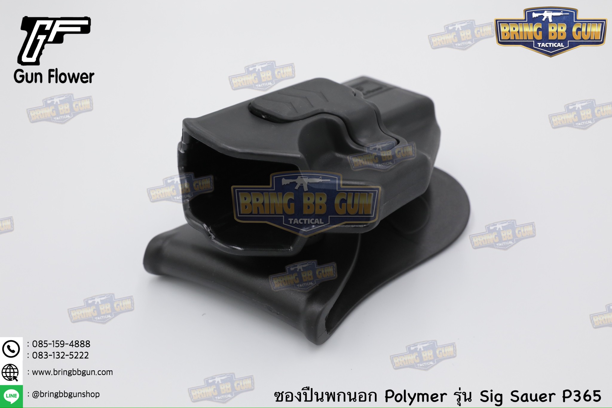 ซองปืนพกนอก Polymer ยี่ห้อ Gun&Flower รุ่น Sig Sauer P365 ผลิตจาก Nylon PA66 แข็งแรง ทนทาน