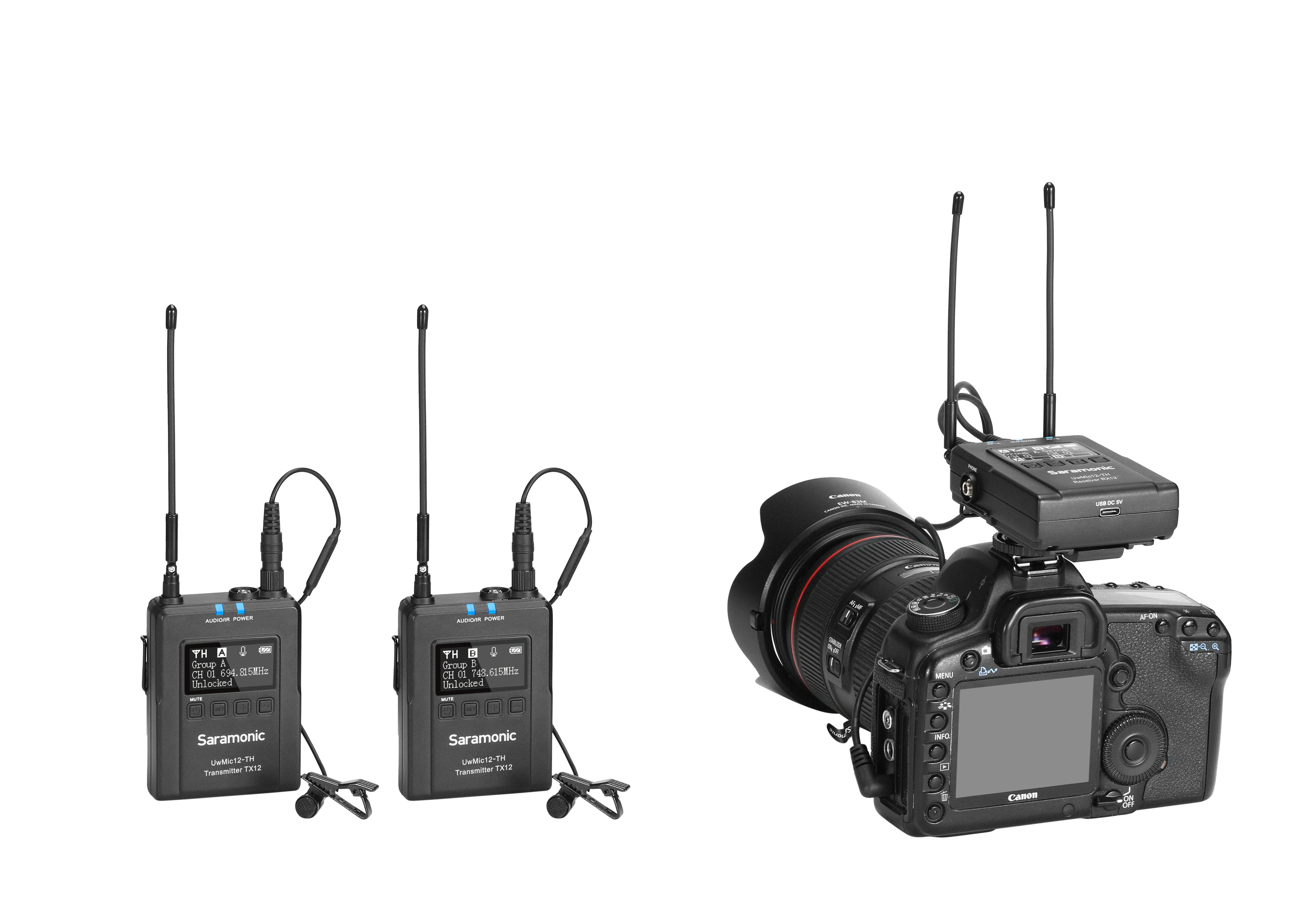 ไมโครโฟนไ้ร้สาย Saramonic UwMic12TH Kit2 Wireless Microphone