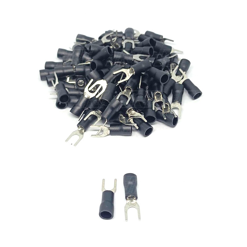 หางปลาแฉก หุ้มสลิป SV2-4 (100 ชิ้น) | มี 5 สี | สีดำ สีน้ำเงิน สีเขียว สีแดง สีเหลือง