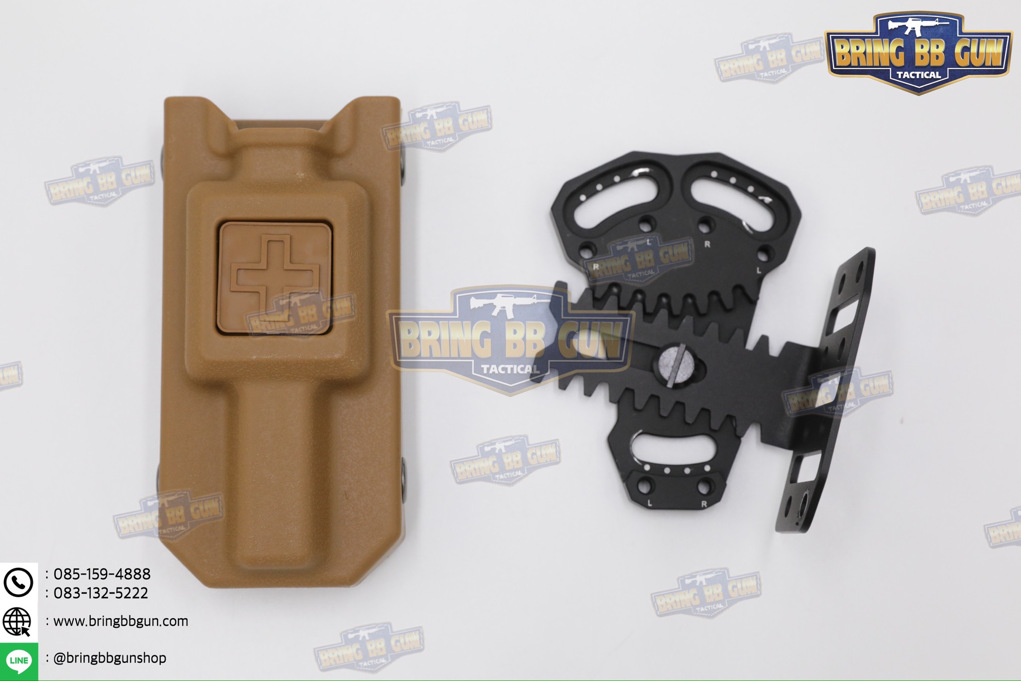 เพลทเสริมซองปืนติดเพ้าทูนิเก้ รุ่น NCP2 (แผ่นเพลทติดอุปกรณ์เสริมซองปืน) (Tourniquet Adapter Mount) (Tourniquet Adapter Mount for Safariland Holsters) (BBC NCP2) (NCP2 for Safariland Holsters) (Negative Cant Plate)