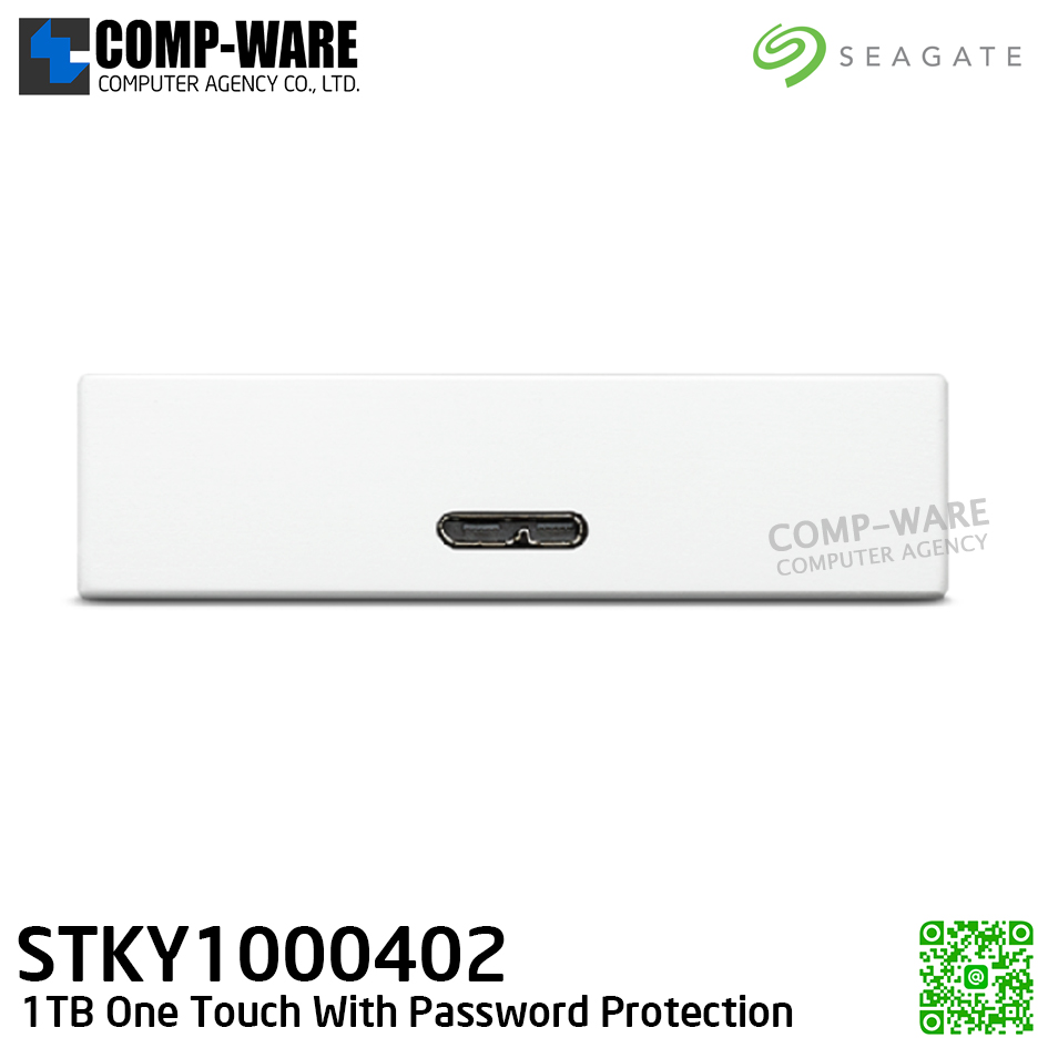 Seagate One Touch With Password Protection 1TB (Light Blue) External HDD 2.5" - STKY1000402 / 3Y Warranty