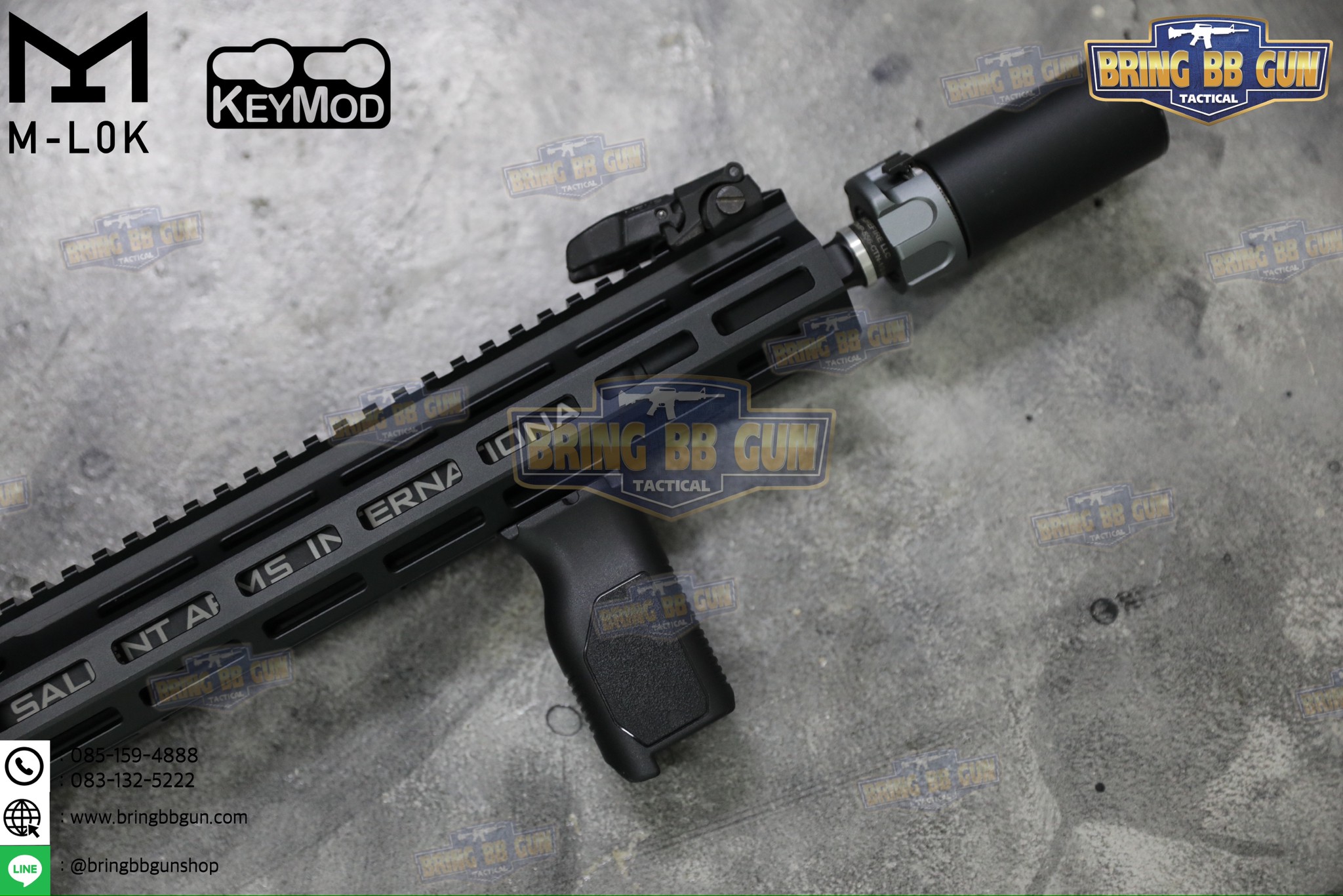 กริ๊ปมือหน้า STRIKE AVG (รุ่นยาว) (ใช้ได้กับชุดหน้าระบบราง M-Lok และ ระบบราง Keymod เท่านั้น)