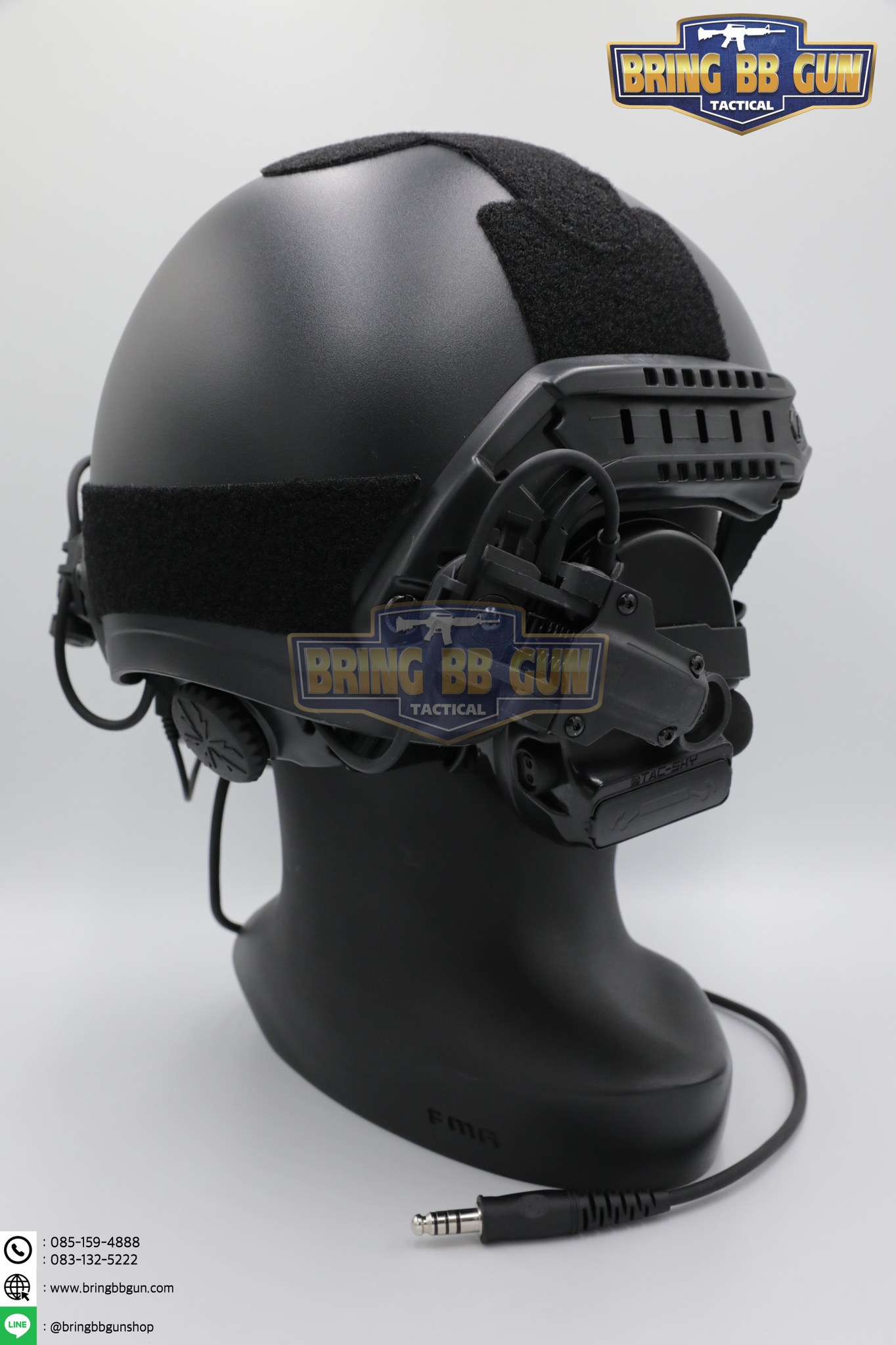 หูฟังสื่อสารตัดเสียงได้ ทรง Comtac III ยี่ห้อ Tac-Sky รุ่น หูฟังตัดเสียงพร้อมขาติดหมวกฟาส