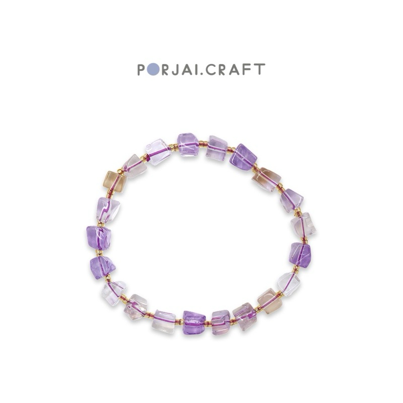 Ametrine Free Form Bracelet กำไลข้อมืออเมทริน