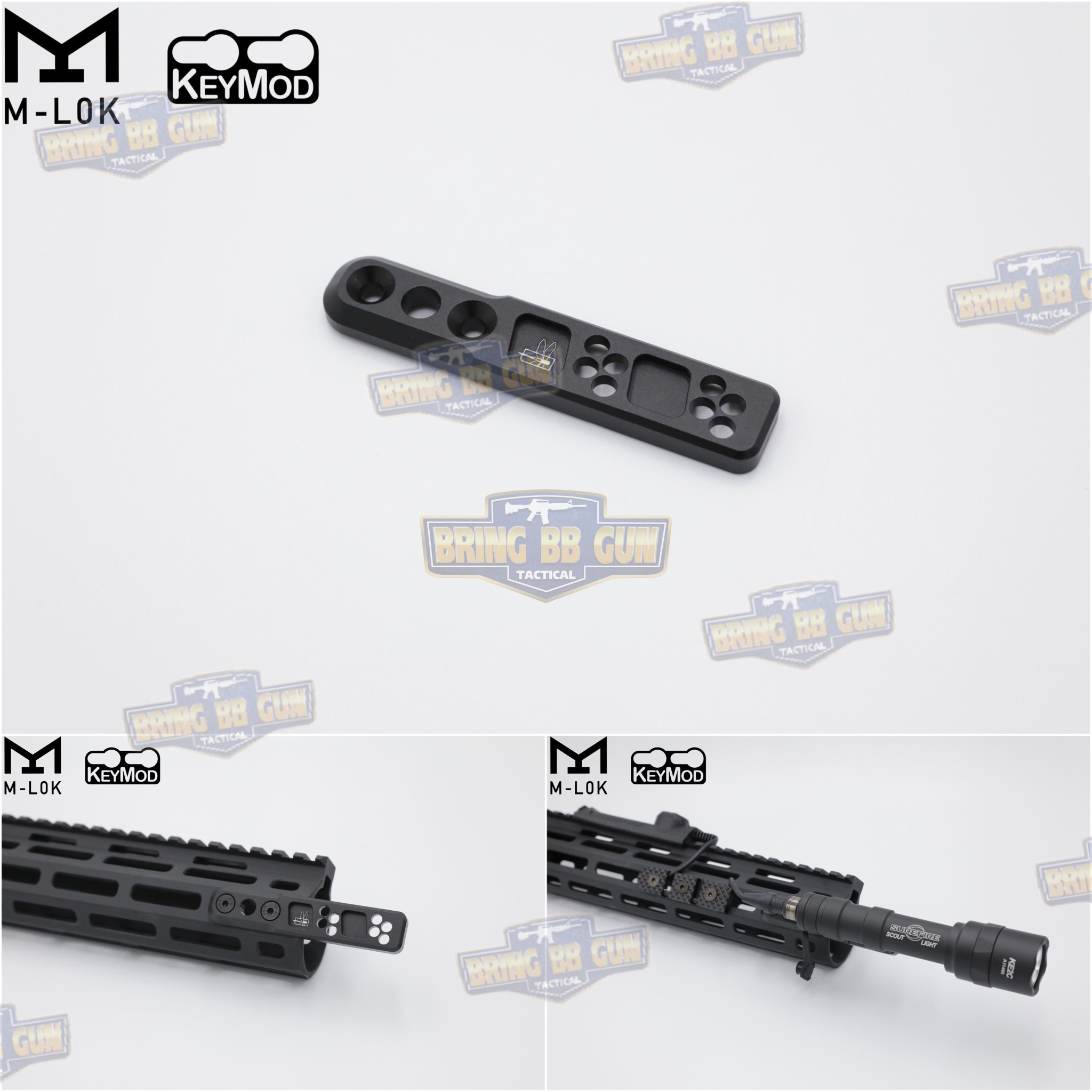 ขาจับไฟฉาย Thorntail 2 Inline Light Mount (Adapterจับไฟฉาย) (Thorntail 2 M-Lok&Keymod Inline Light Mount) (Offset Light)