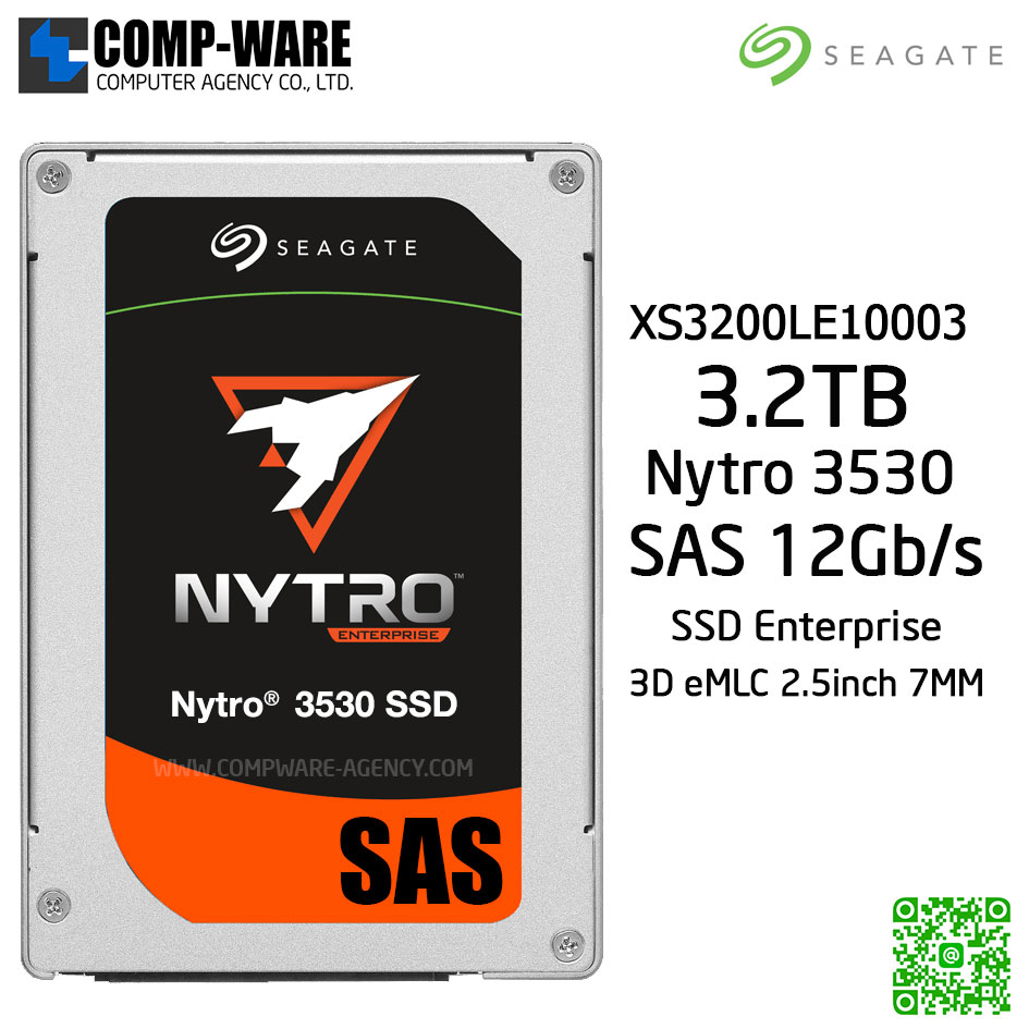 Seagate Nytro 3530 3.2TB 2.5 Inch Enterprise SSD SAS 12Gb/s ,NO ENCRYPTION , 5 Years warranty - XS3200LE10003