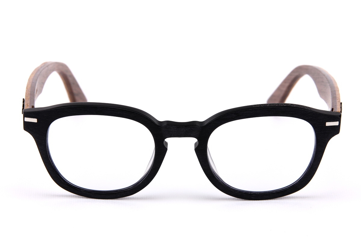 กรอบแว่นสายตาขาไม้ Weekend Duet Collection Tokyo Matte Black (Light)