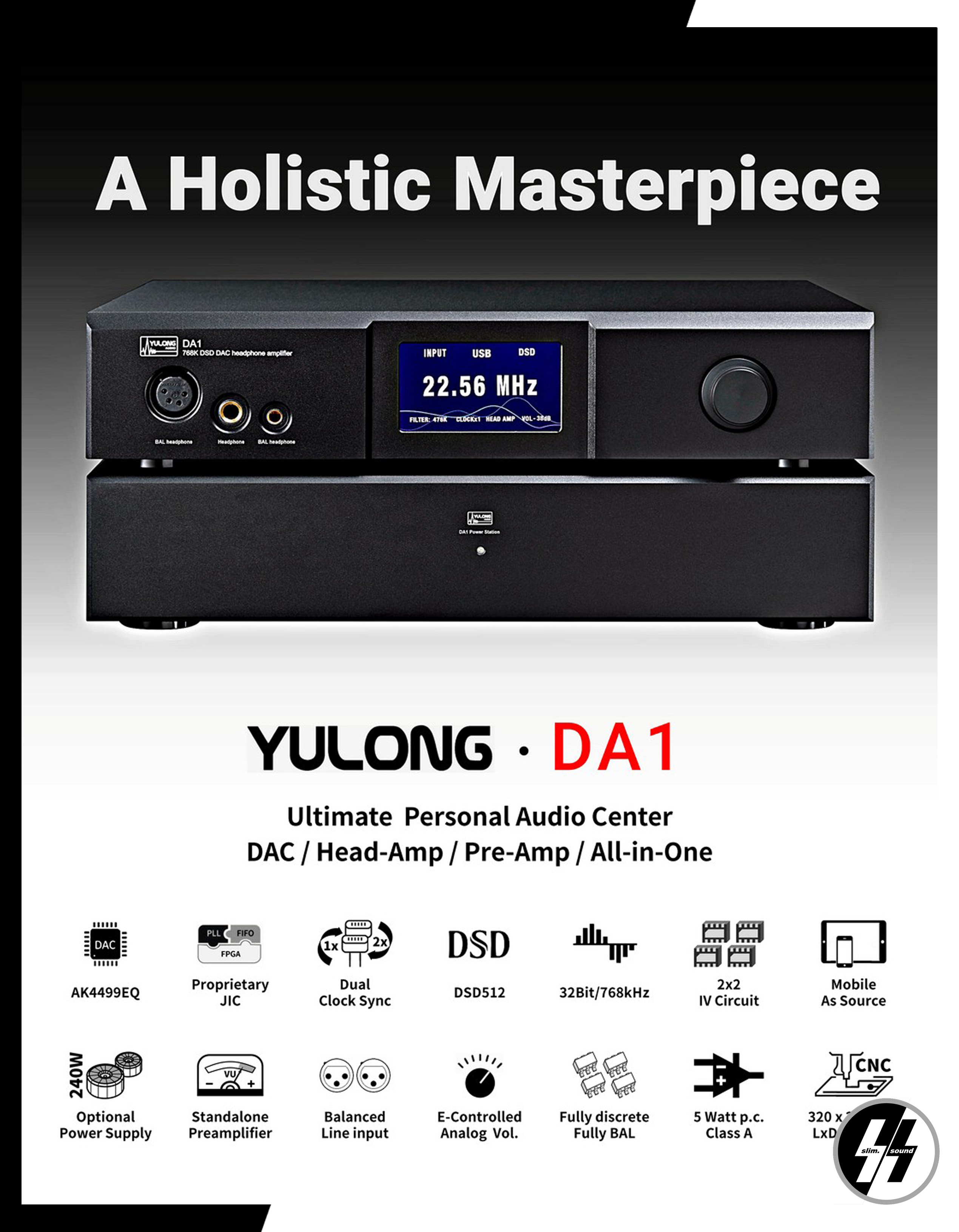 DAC/Headphone AMP | Yulong DAART - DA1 | AK4499EQ - Desktop DAC & Headphone Amplifier