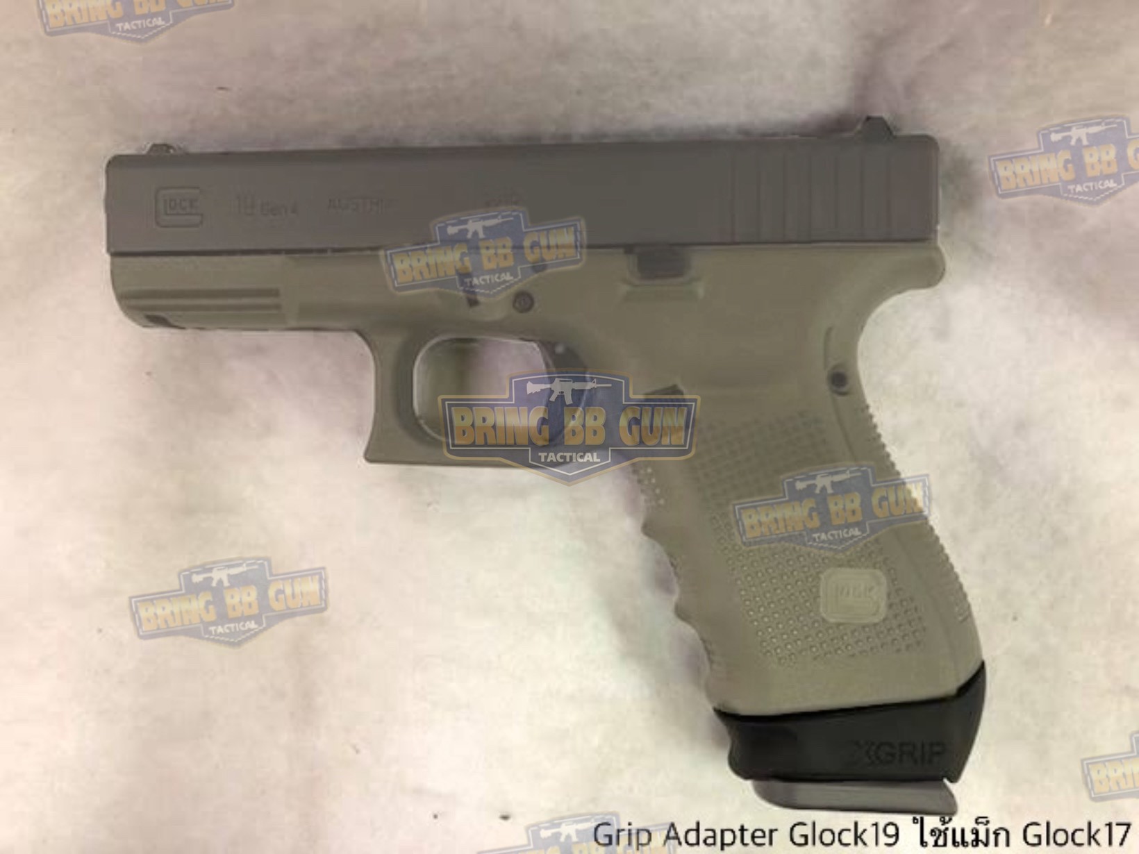 Grip Adapter Glock19 ใช้แม็กกาซีน Glock17 (ยางสวมแม็กกาซีนปิดรอยต่อ สำหรับปืน Glock19 ที่ใช้แม็กกาซีนGlock17)
