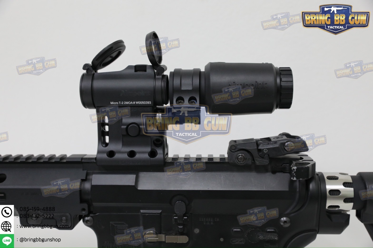 ขาจับดอท+ขาจับซูมหลังดอท SPUHR (สำหรับดอท Aimpoint Micro T1/T2 และ ซูมหลังดอท Aimpoint) (Aimpoint T-2 Magnifier Mount) (Red Dot Flip Mount) (RDF) (Micro Footprint) (Optic Mount)