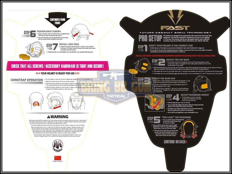 หมวก Fast ยี่ห้อ Emerson รุ่น ปรับท้ายทอยได้ (หมวกฟาส) (Fast Helmet MH type)