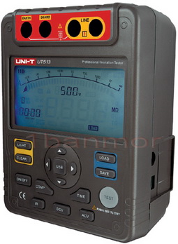 UNI-T UT513 เครื่องวัดความเป็นฉนวนแบบดิจิตอล วัดค่าได้สูงสุด 1000 G ohms