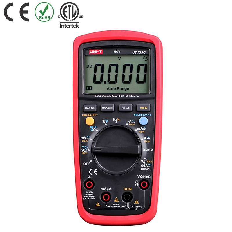 UNI-T UT139C True RMS Digital multimeterดิจิตอลมัลติมิเตอร์ วัด Capacitor ได้ถึง 99990 uf