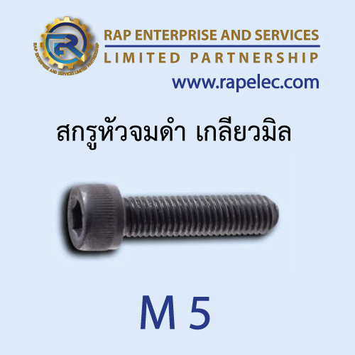 สกรูหัวจมดำ เกลียวมิล (Hexagon Socket Head Cap Screws) M5