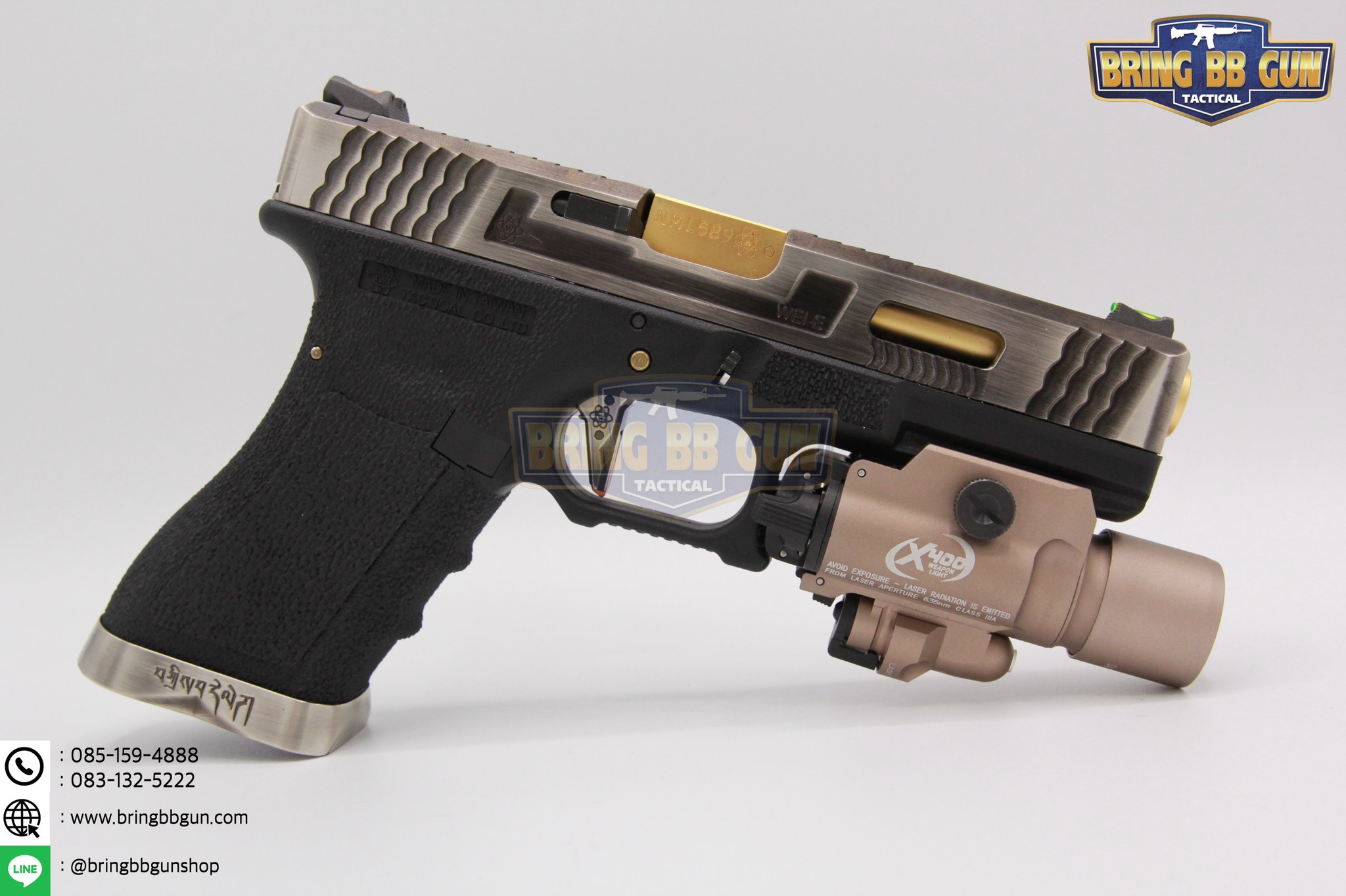 ไฟฉายและเลเซอร์สีแดงติดปืน ทรง Surefire รุ่น X400