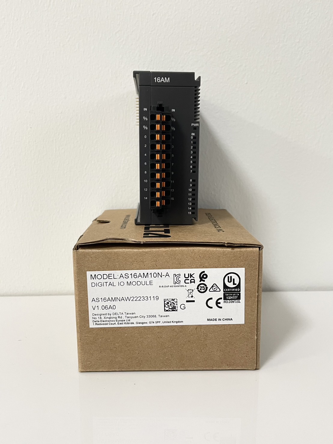 Delta PLC Module Model:AS16AM10N-A Digital 16 Input